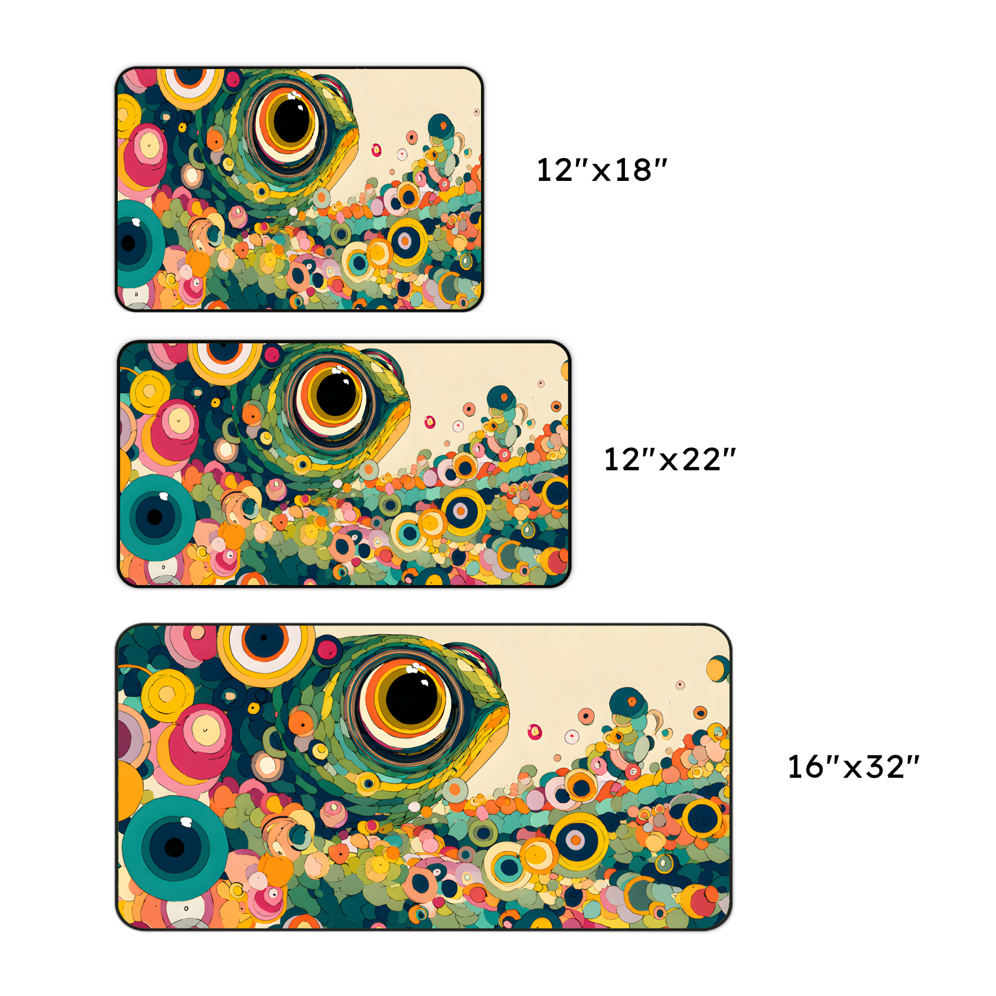 Colorful Abstract Fish Desk Mat