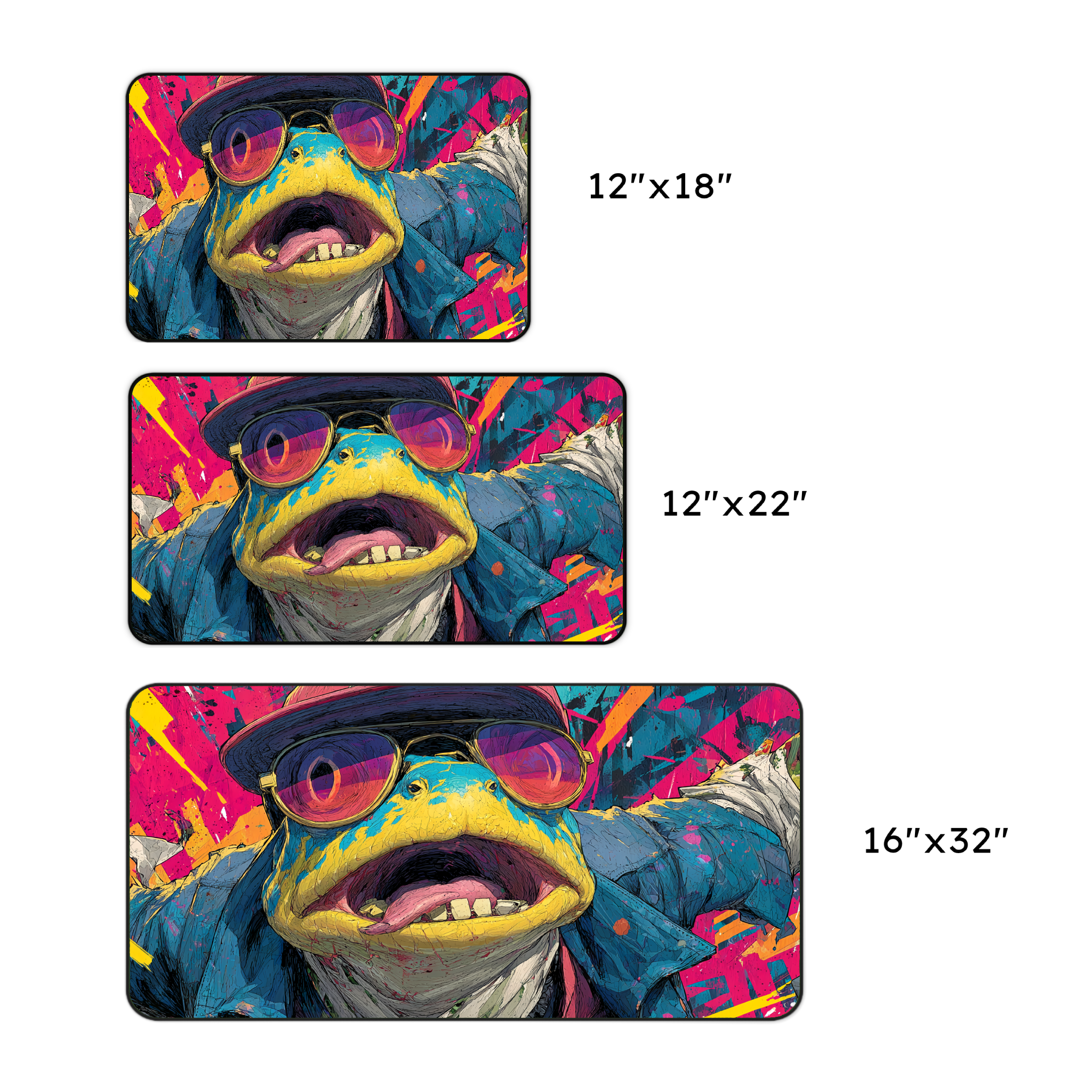 Psychedelic Frog Desk Mat