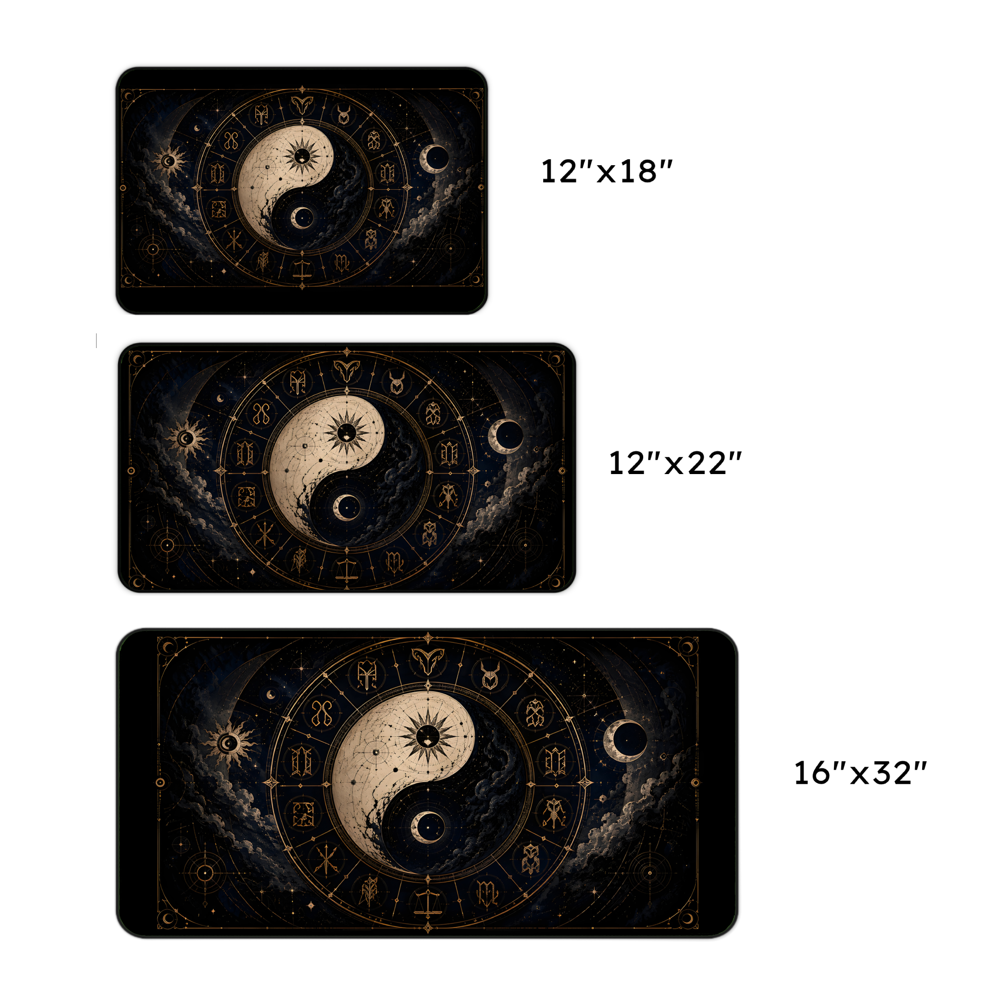 Yin Yang Zodiac Desk Mat