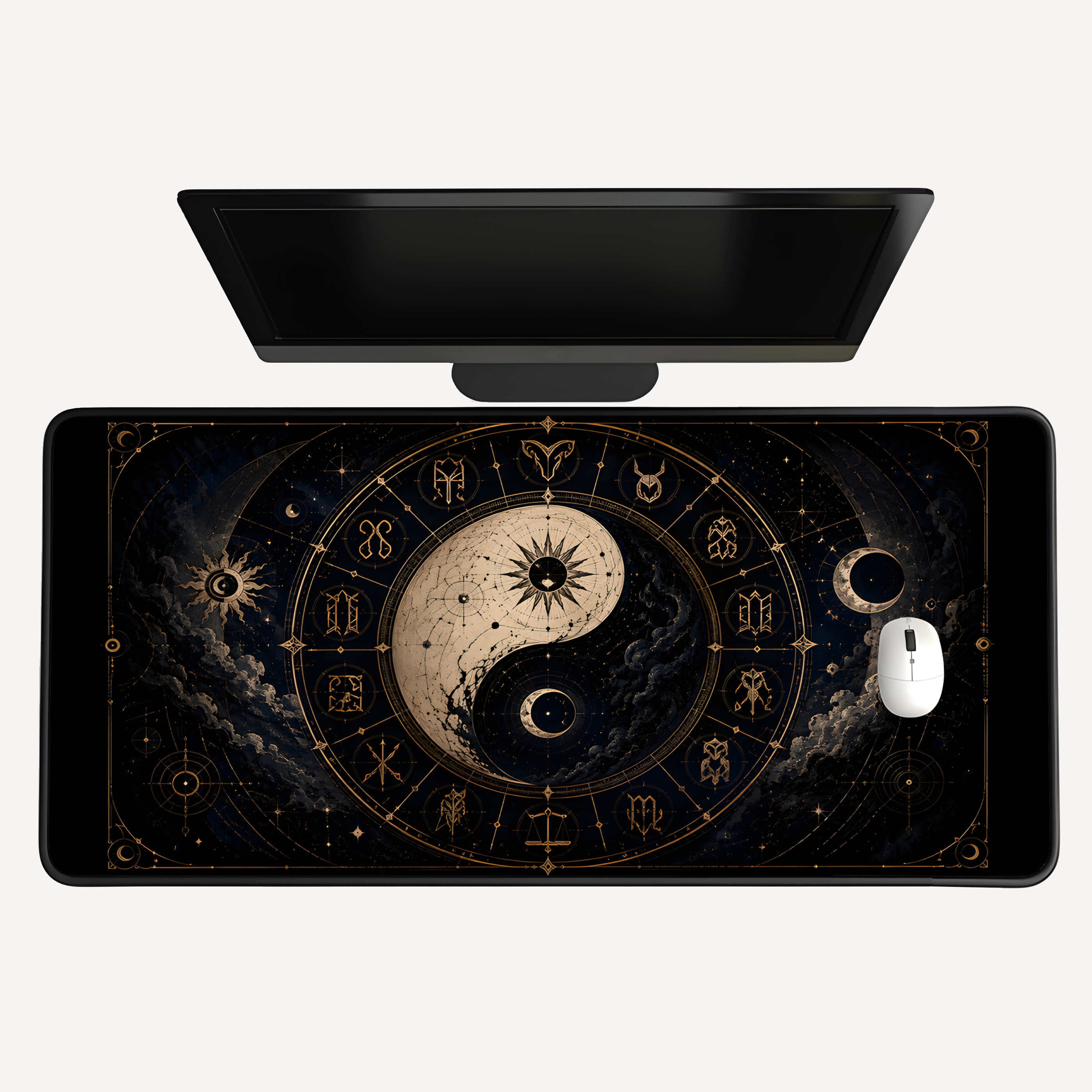 Yin Yang Zodiac Desk Mat