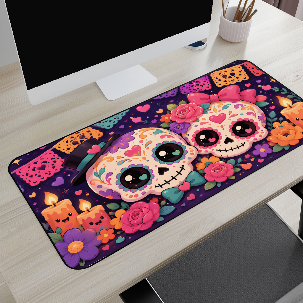 Sugar Skull Couple Desk Mat