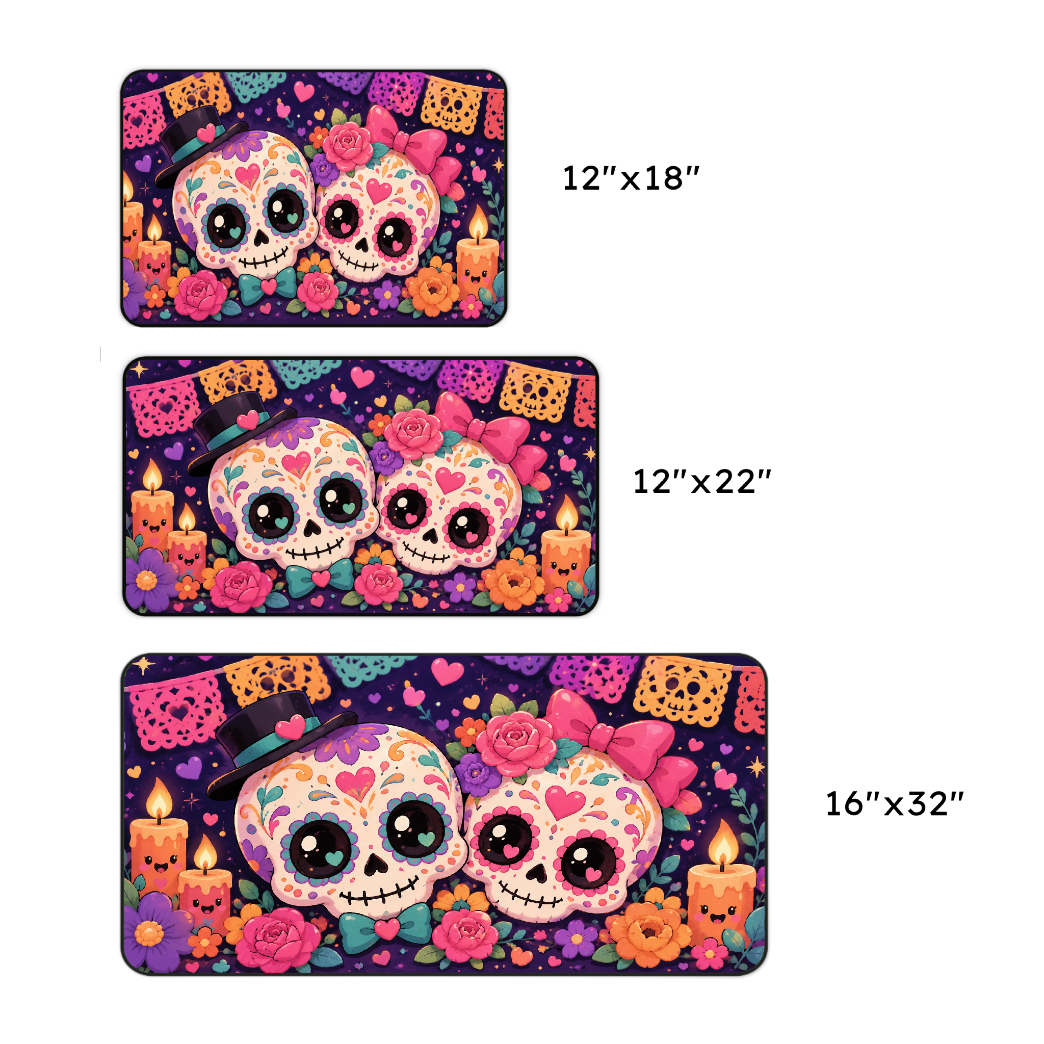 Sugar Skull Couple Desk Mat