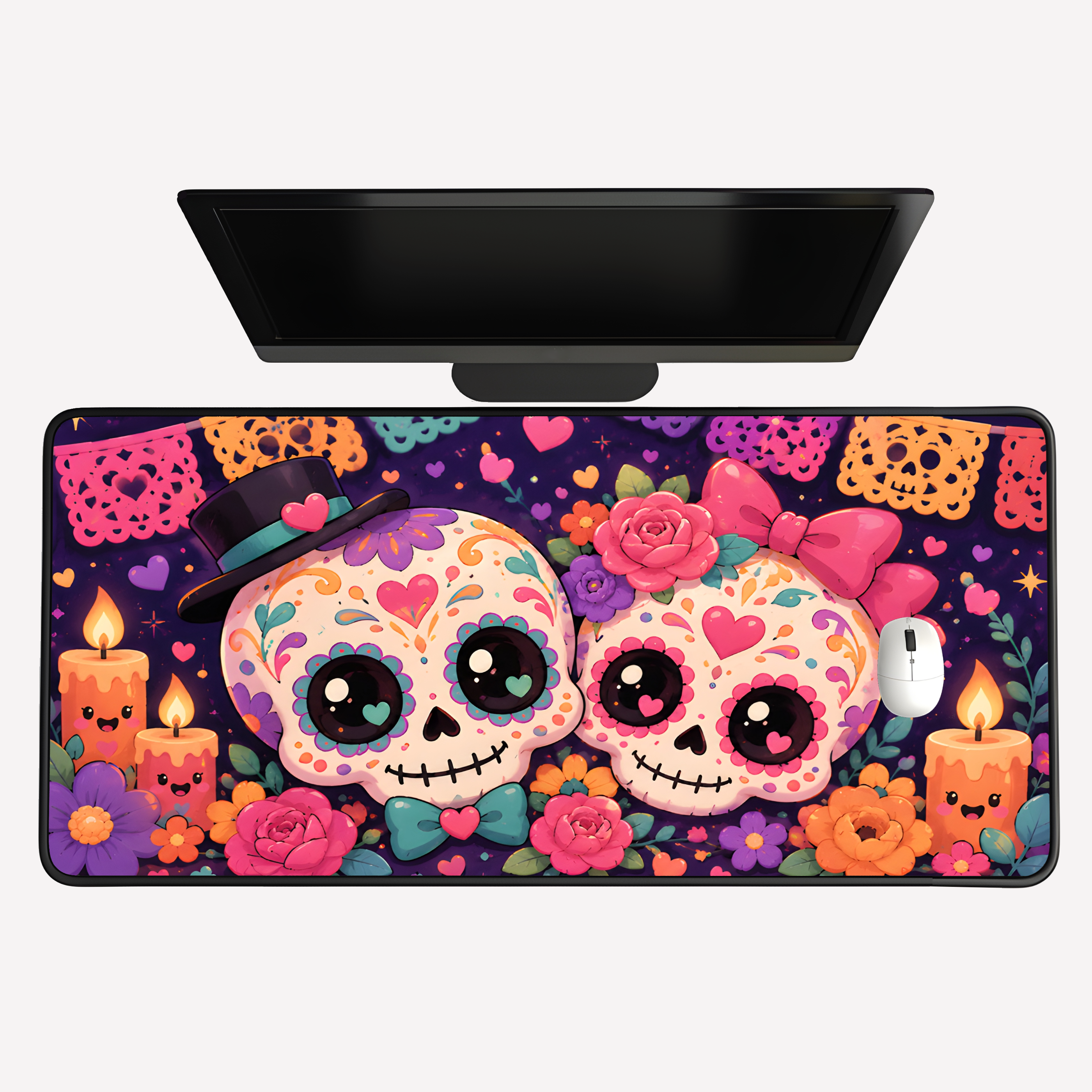 Sugar Skull Couple Desk Mat