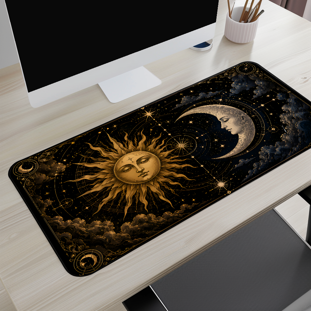 Celestial Sun & Moon Desk Mat
