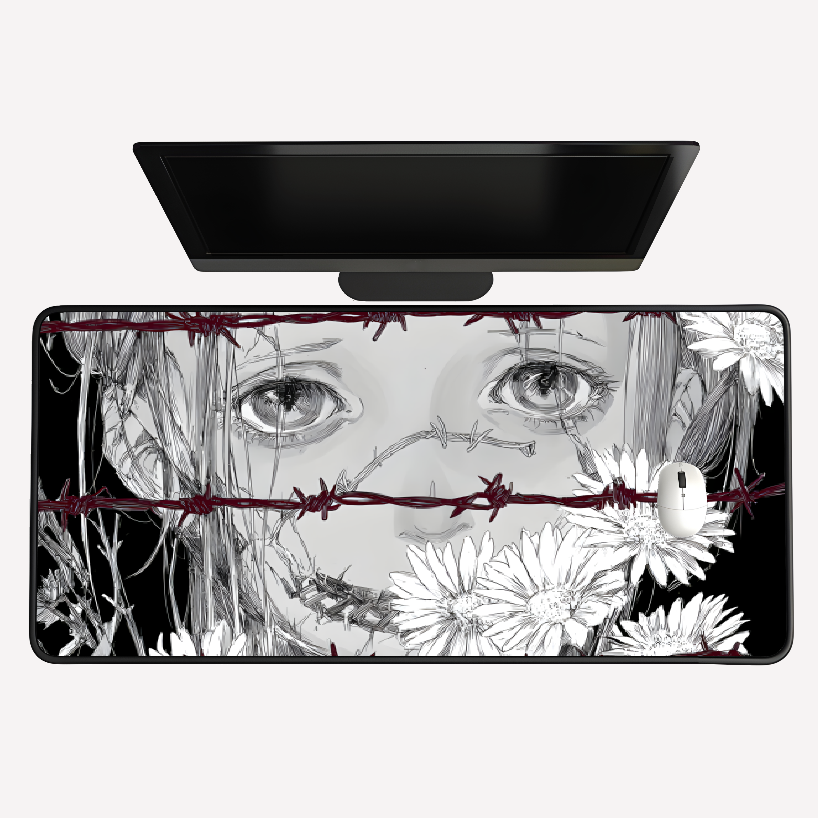 Painful Silence Manga Girl Desk Mat