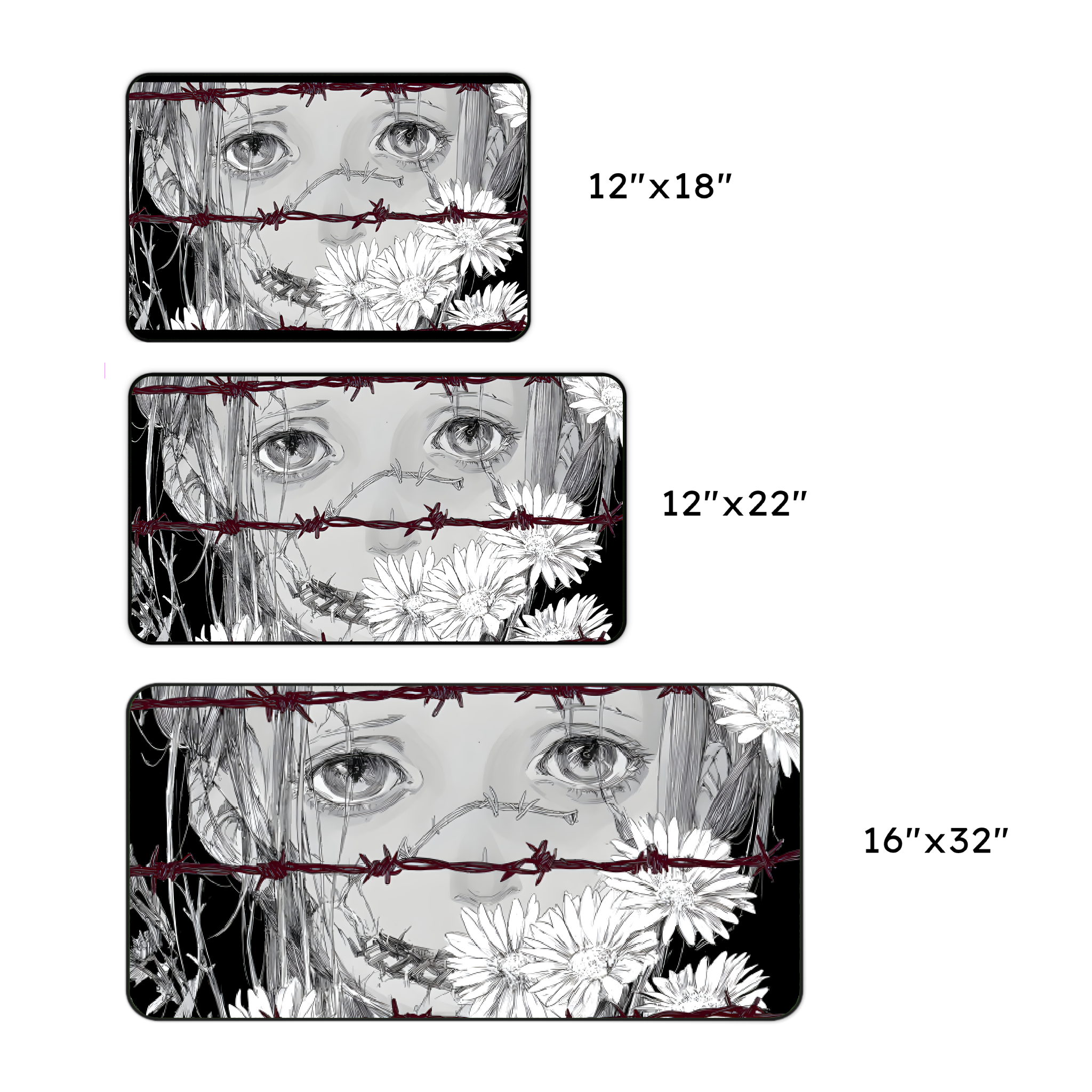 Painful Silence Manga Girl Desk Mat