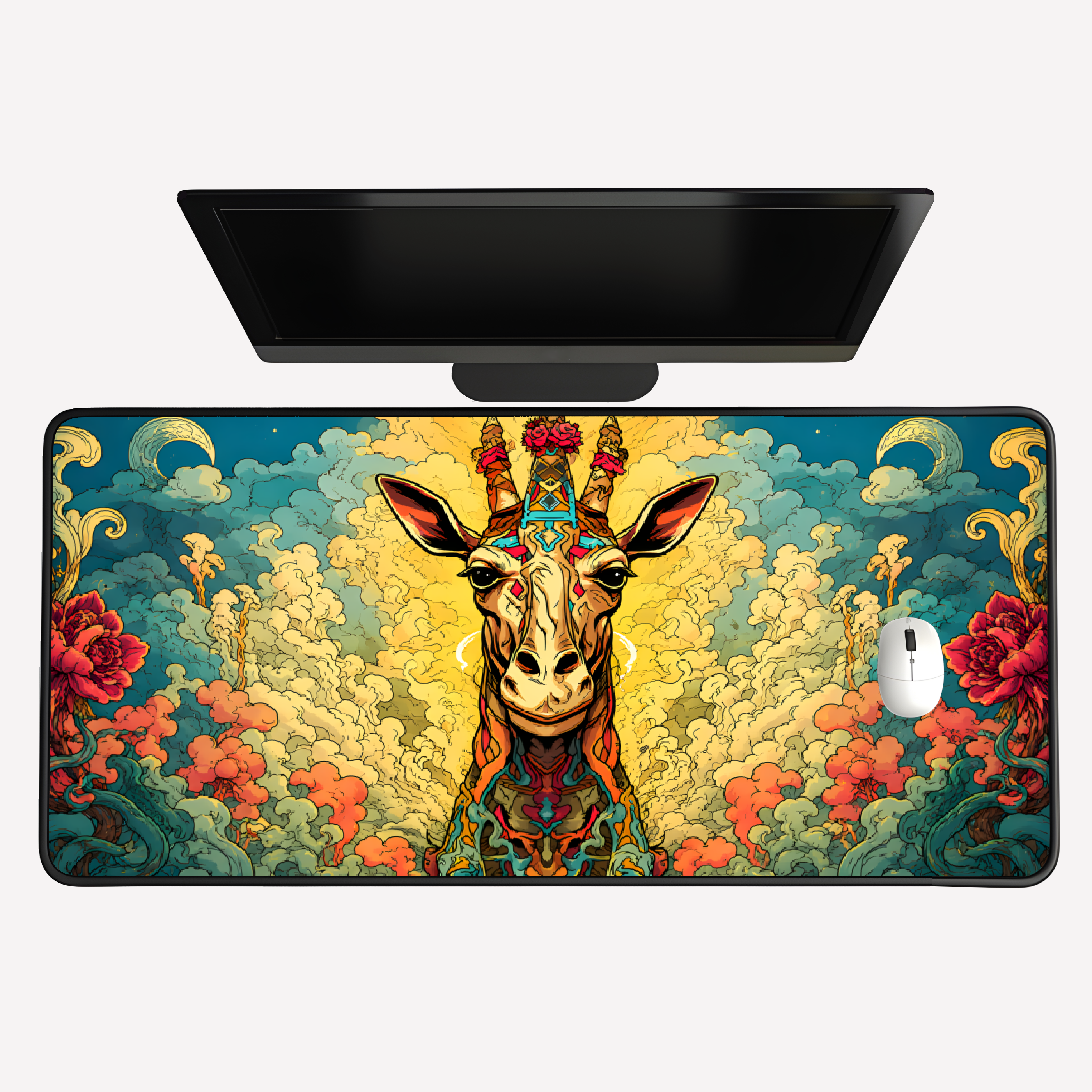 Psychedelic Giraffe Desk Mat