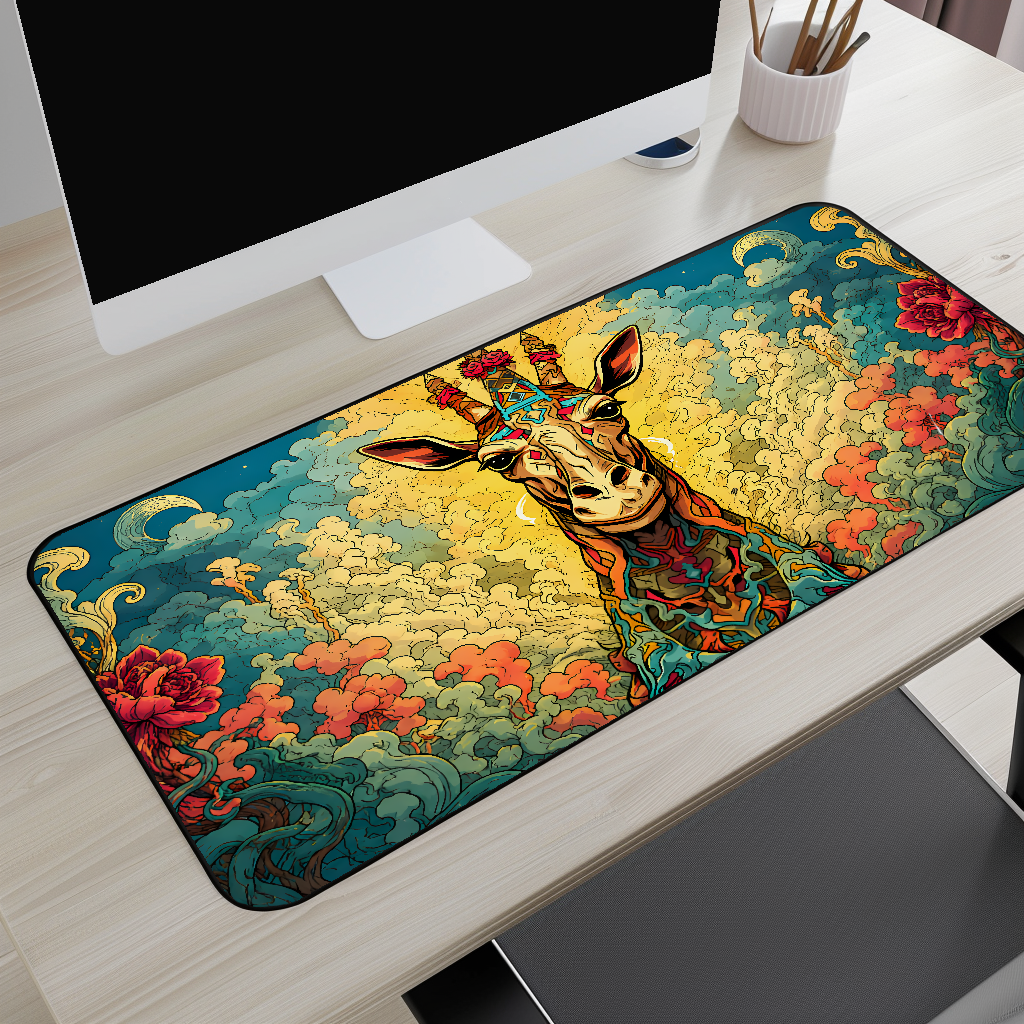 Psychedelic Giraffe Desk Mat