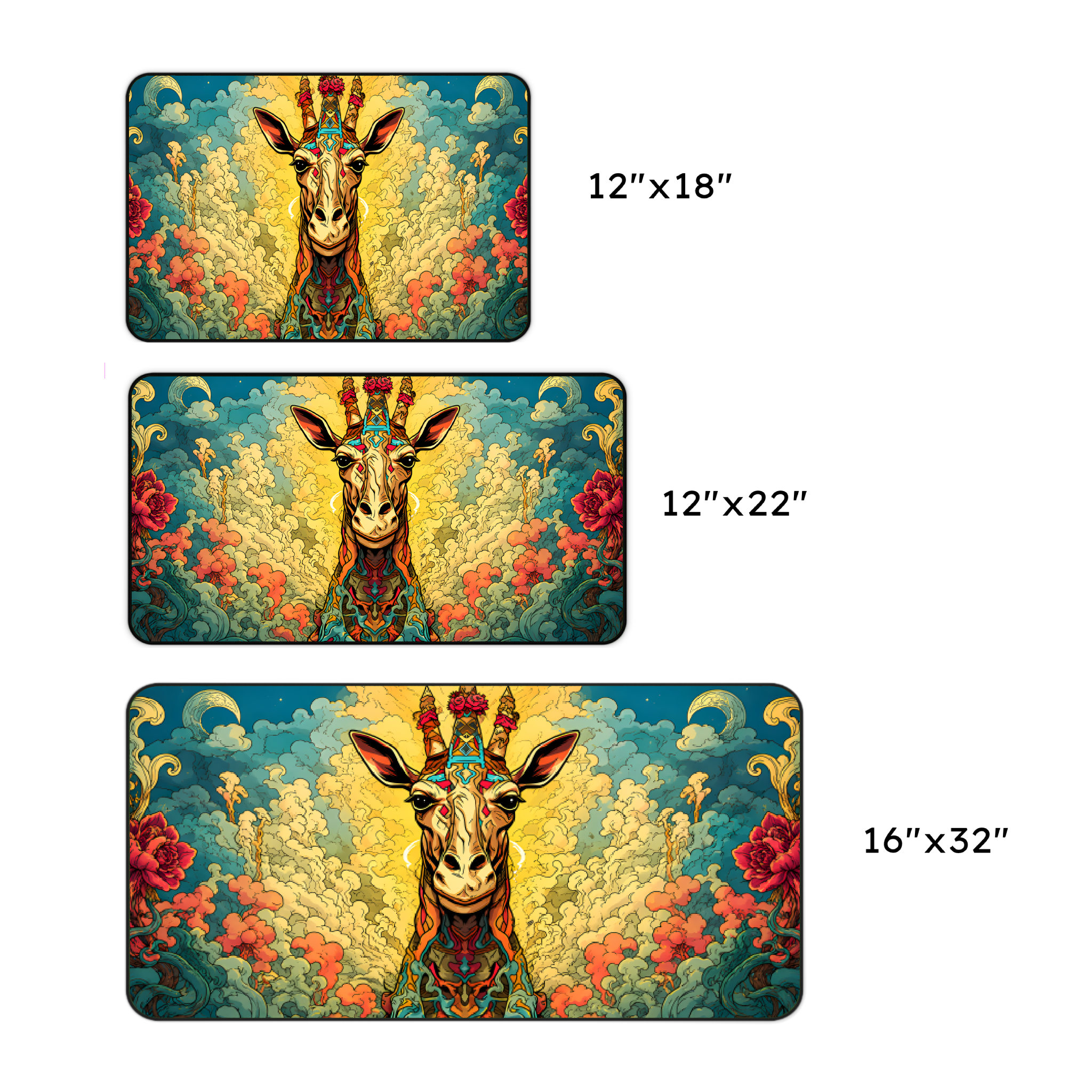 Psychedelic Giraffe Desk Mat