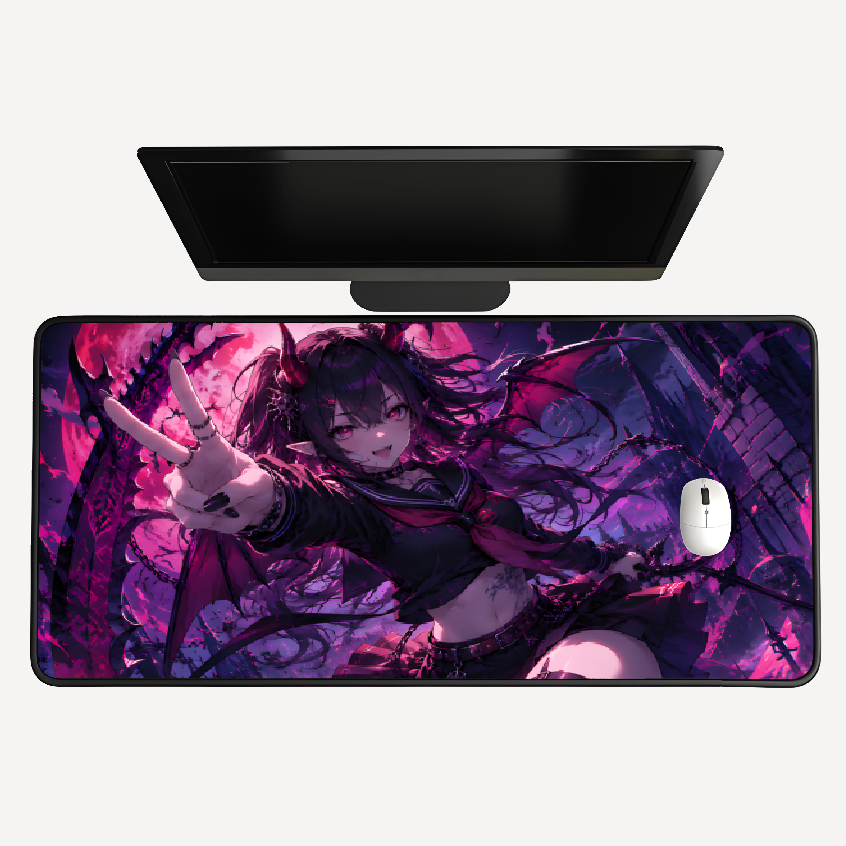 Anime Demon Girl Desk Mat