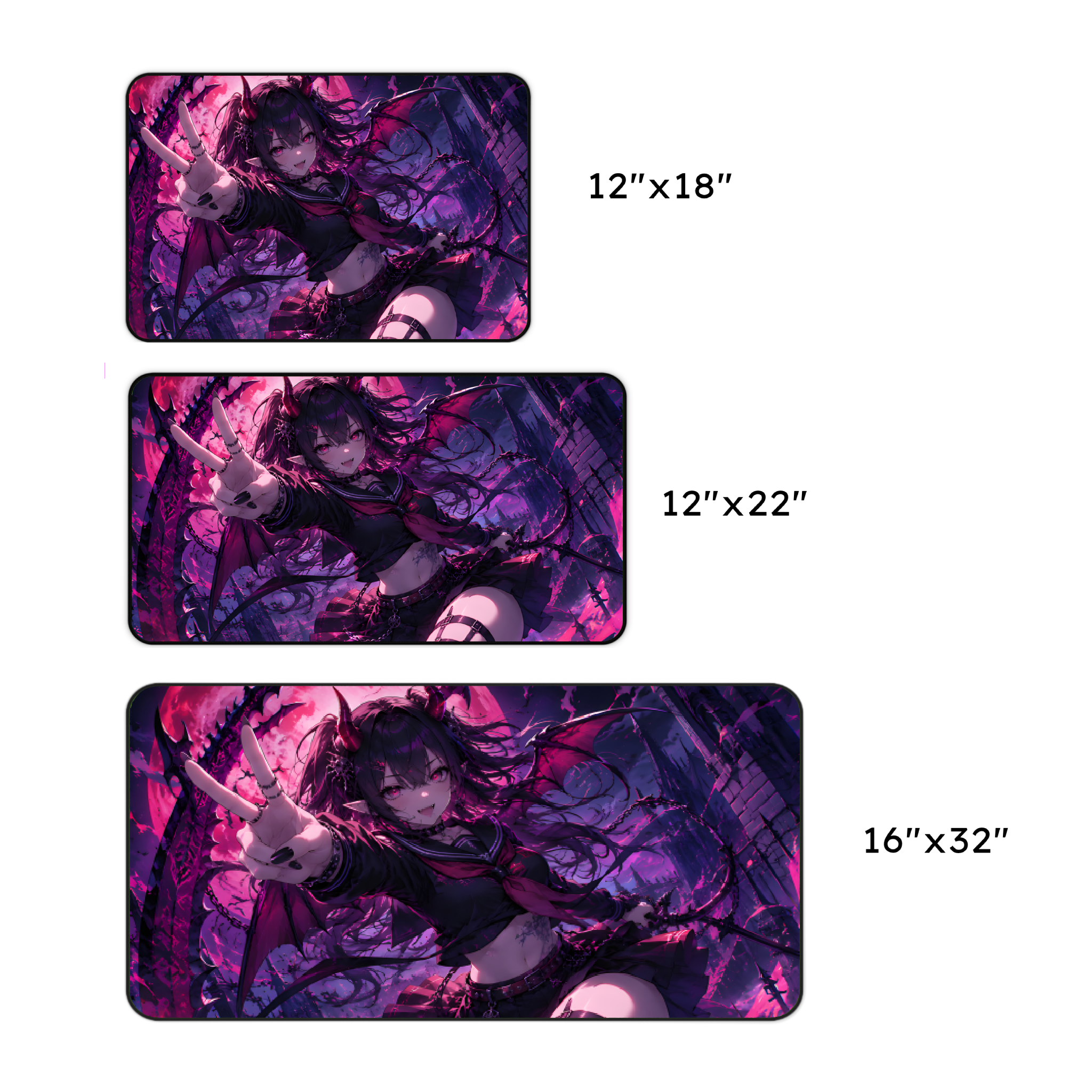 Anime Demon Girl Desk Mat