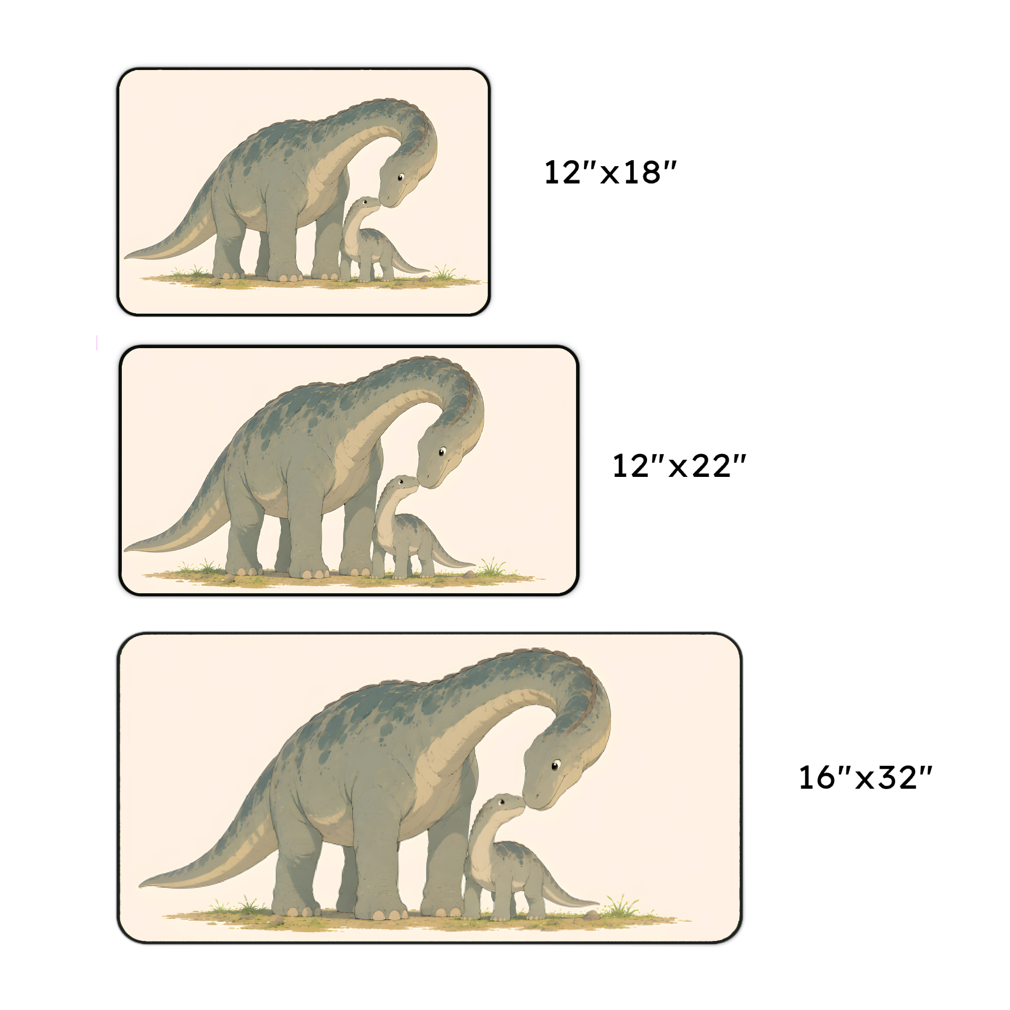 Dinosaur Mom & Baby Desk Mat