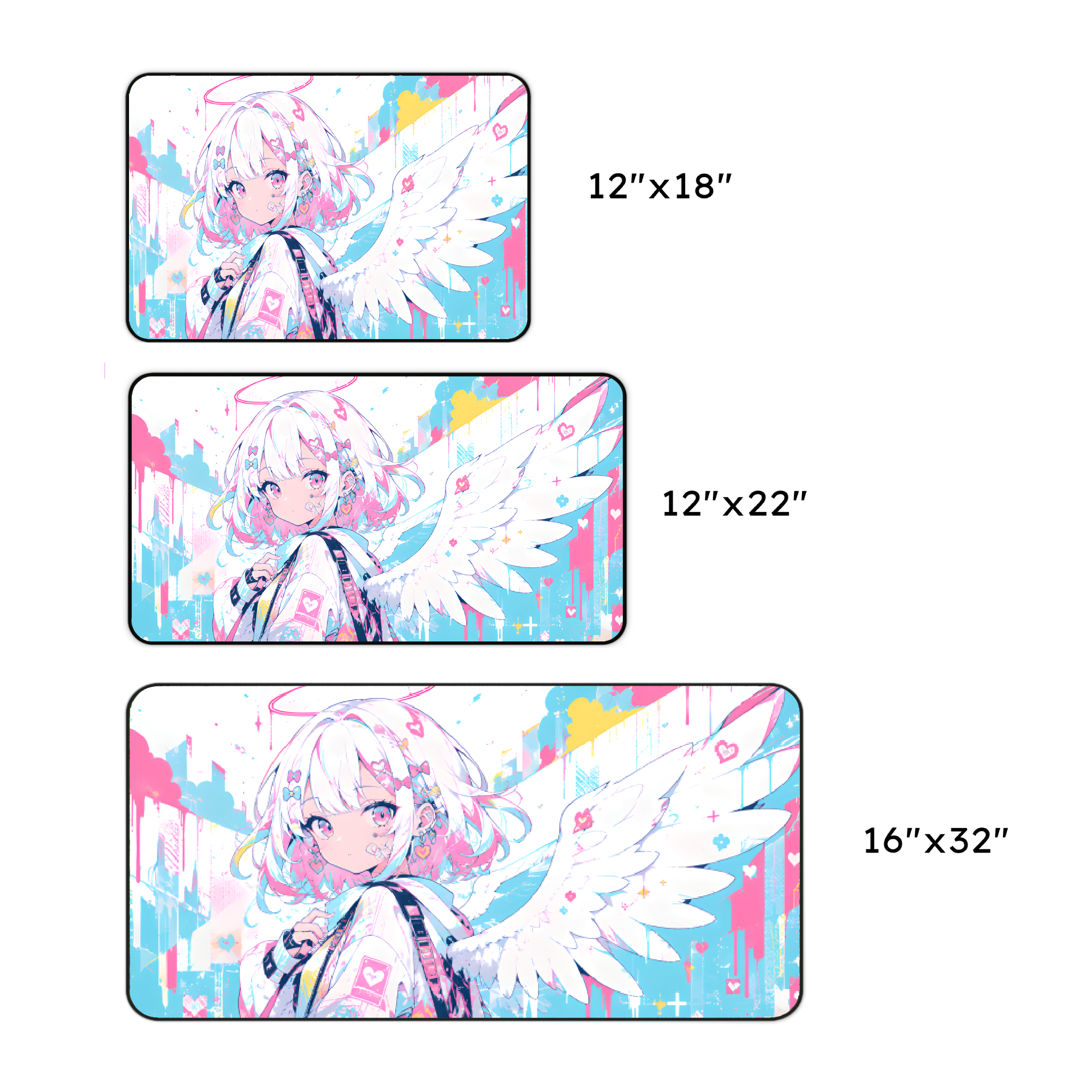 Pastel Angel Anime Desk Mat
