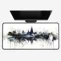 Cityscape Watercolor Desk Mat