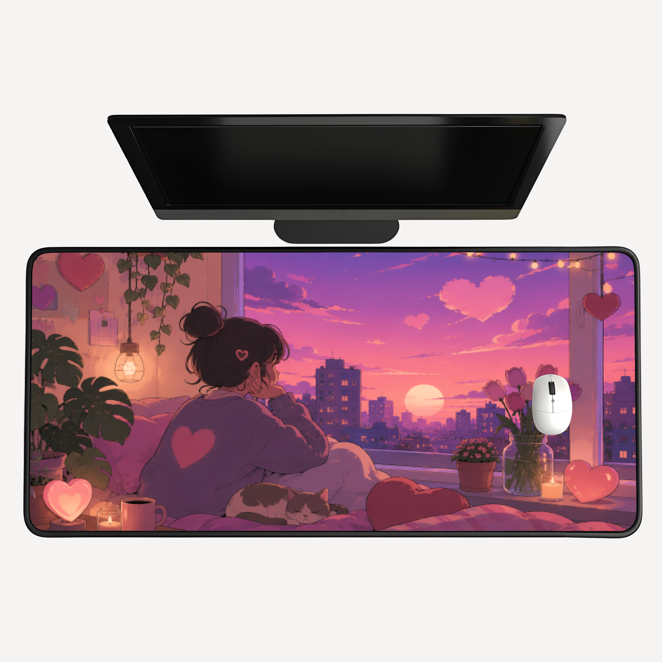 Lofi Love Desk Mat