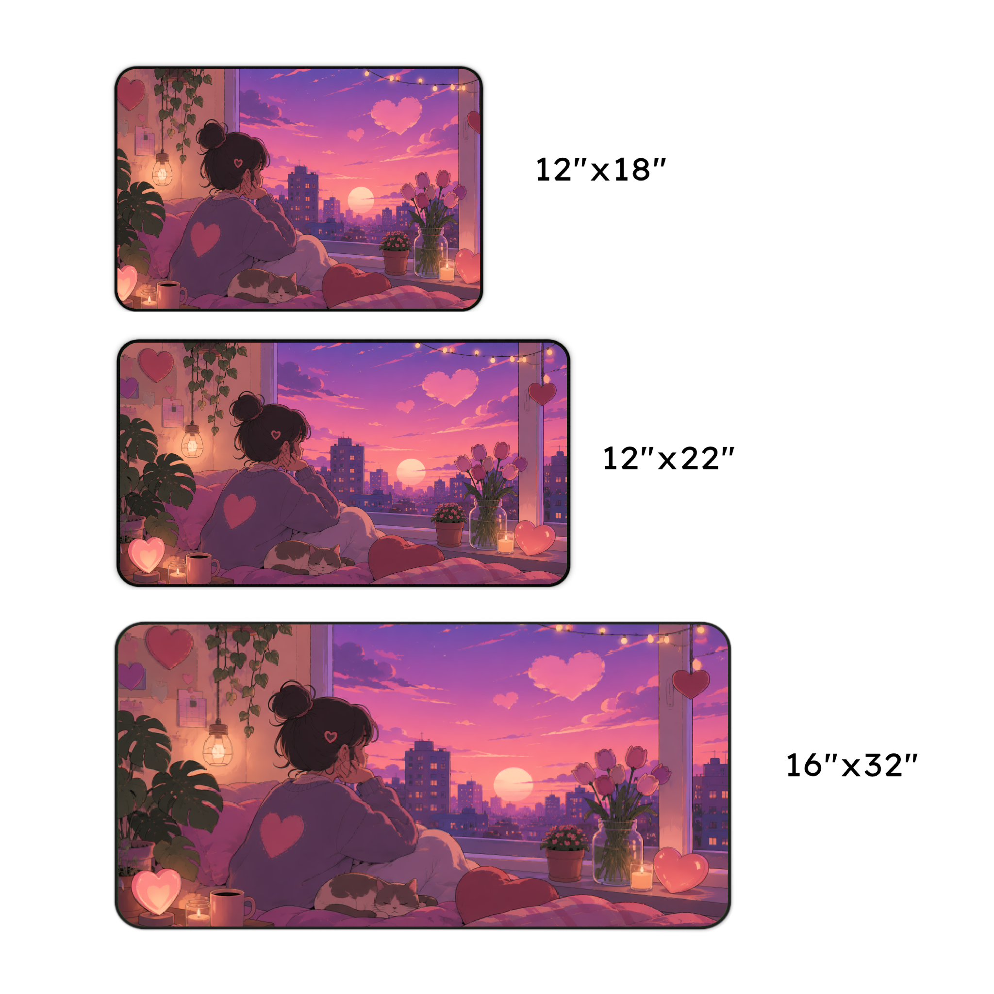 Lofi Love Desk Mat
