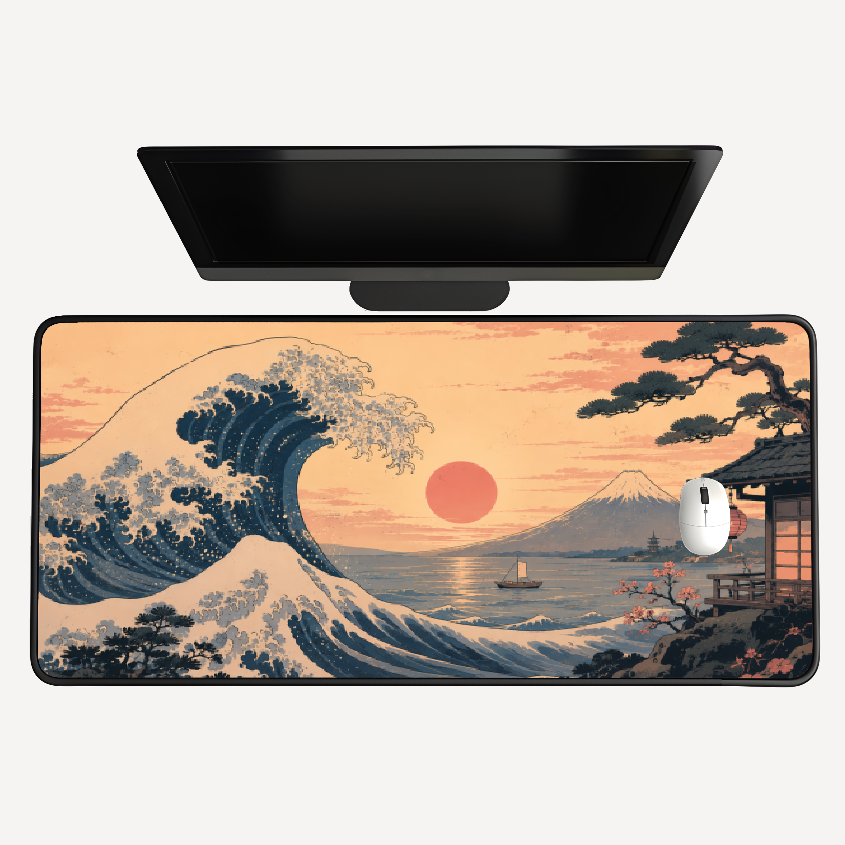 Sunset Wave Desk Mat