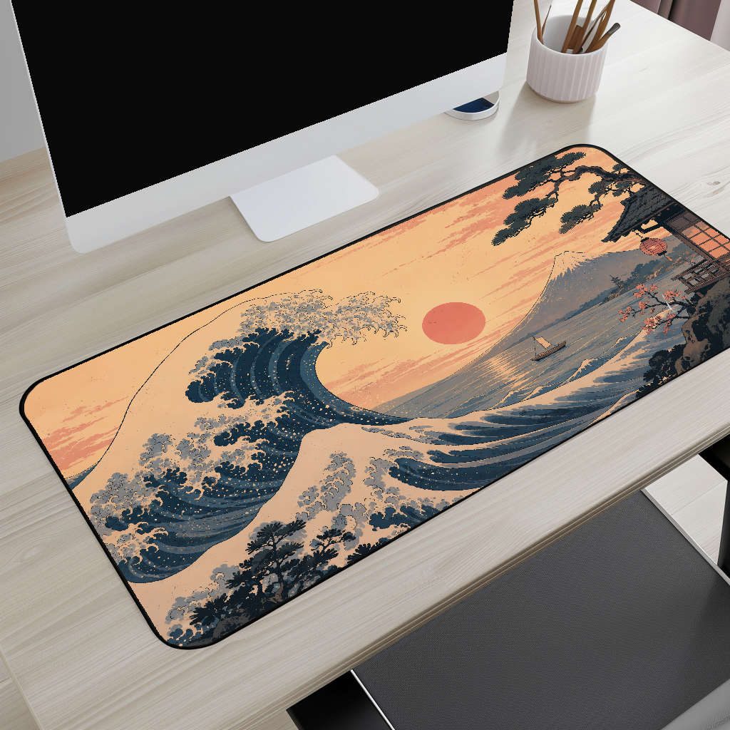 Sunset Wave Desk Mat