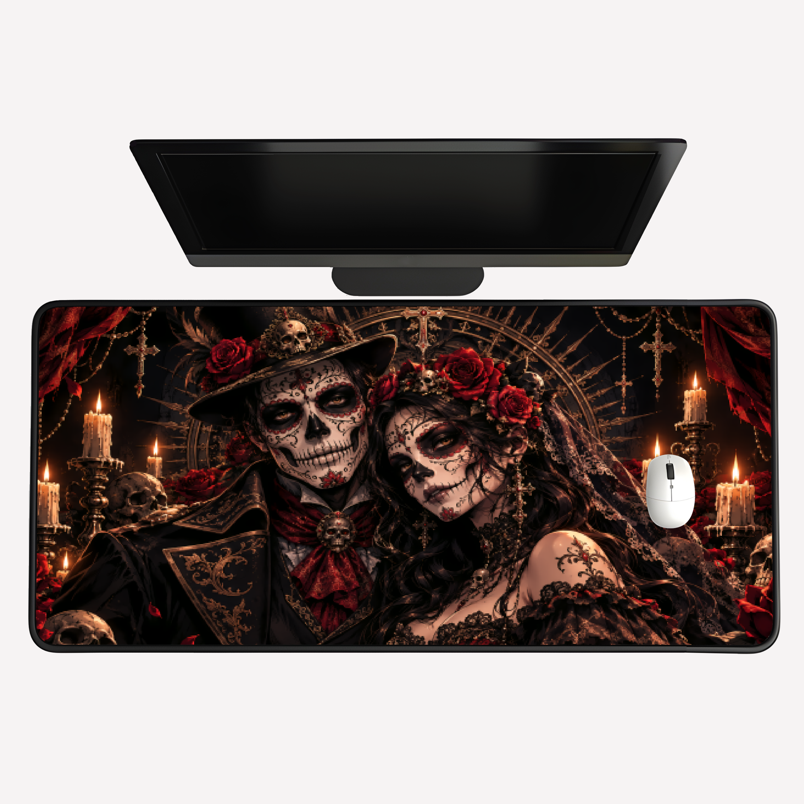 Day of the Dead Couple Desk Mat