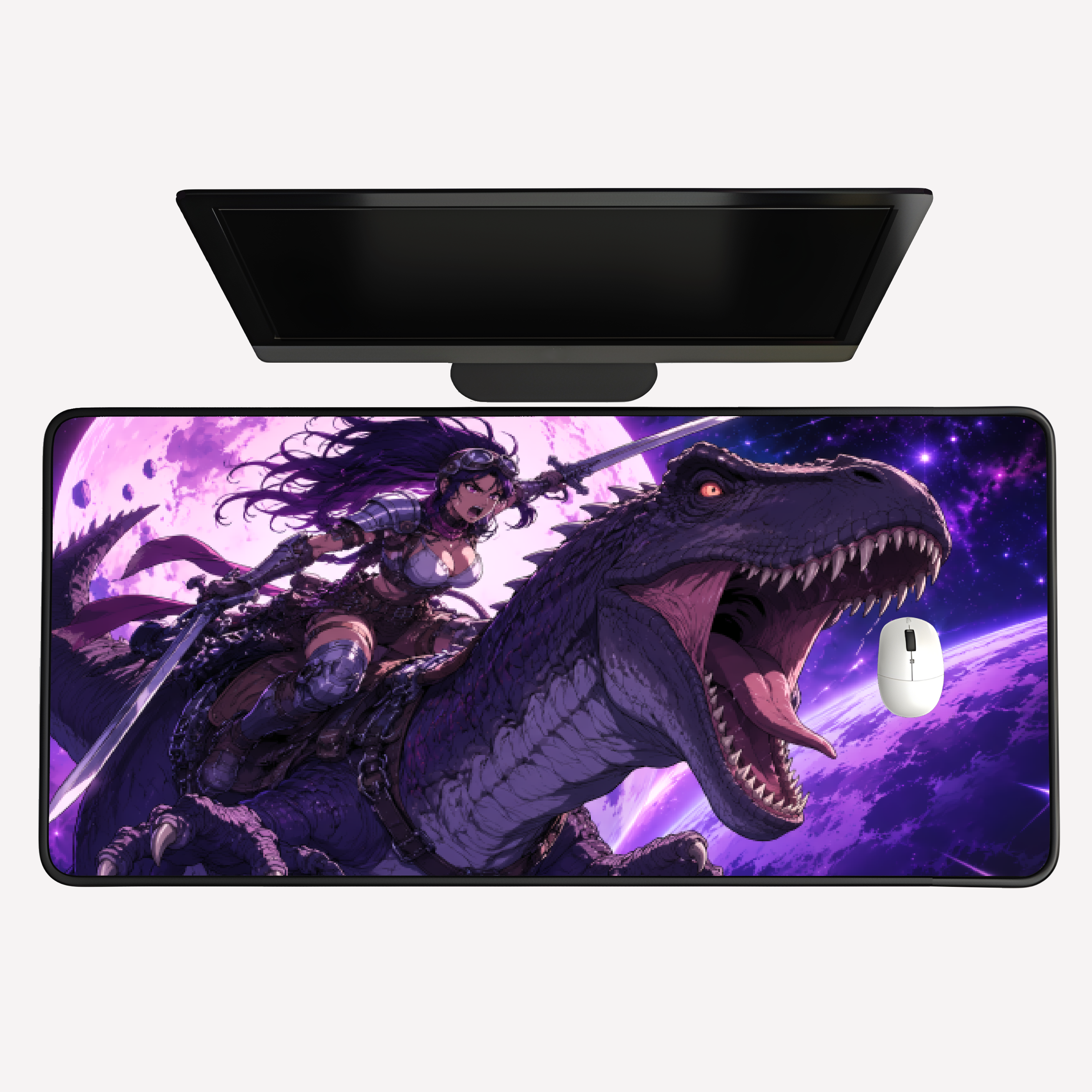 Violet Moon Warrior on T-Rex
