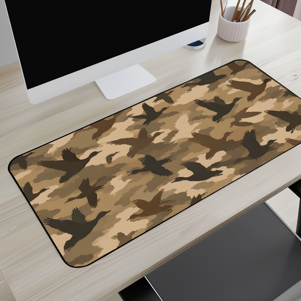 Camo Duck Silhouette Desk Mat