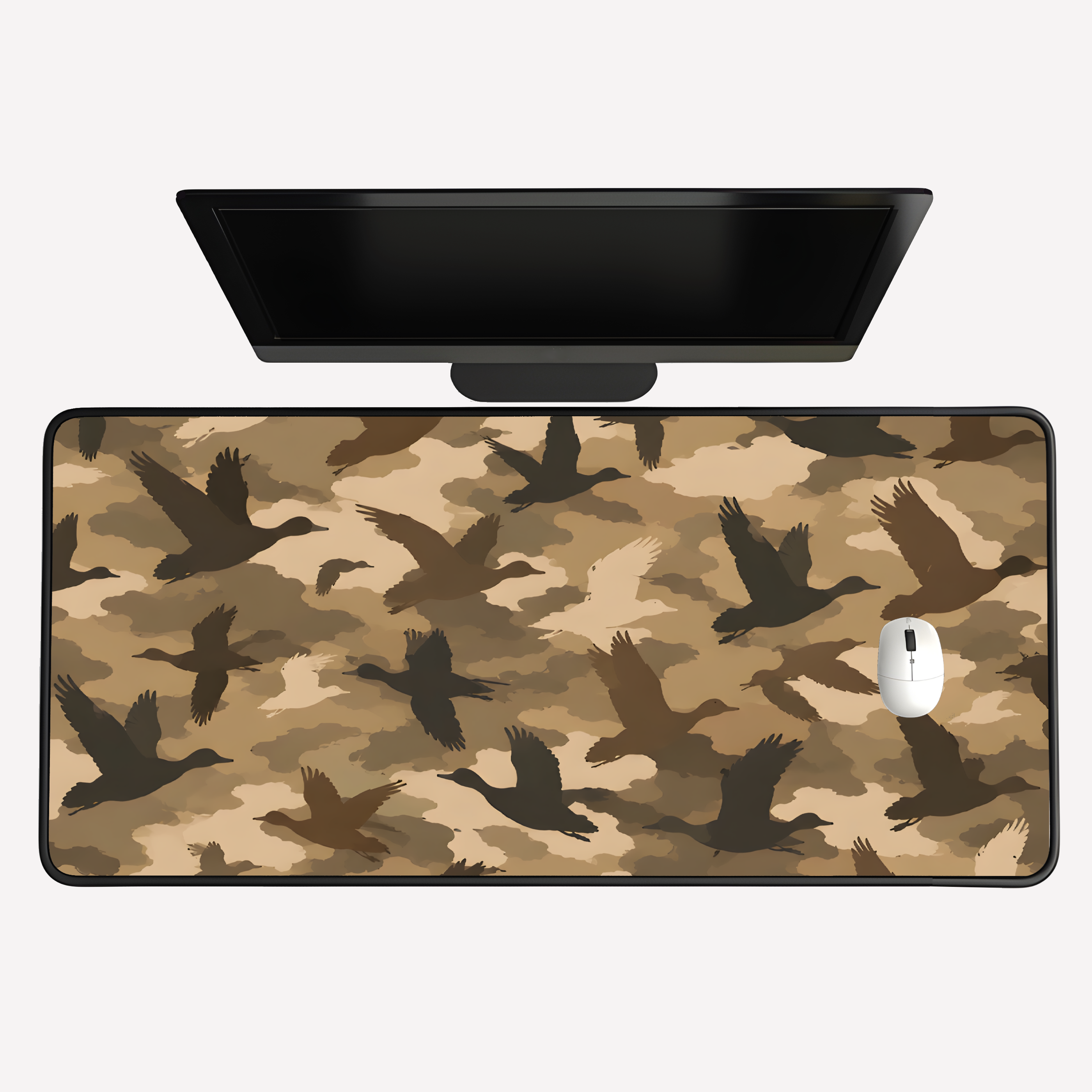 Camo Duck Silhouette Desk Mat
