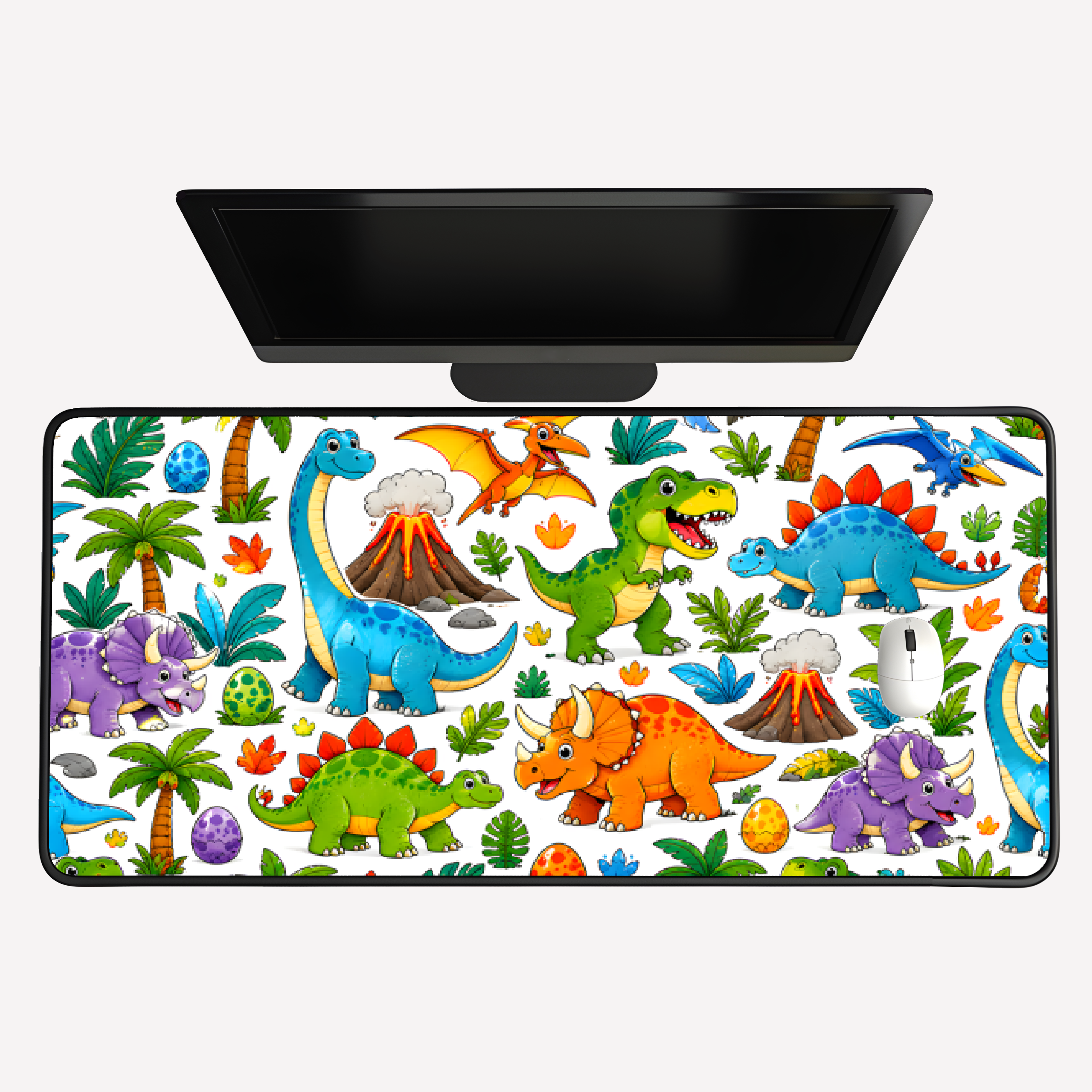 Cartoon Dinosaurs Desk Mat