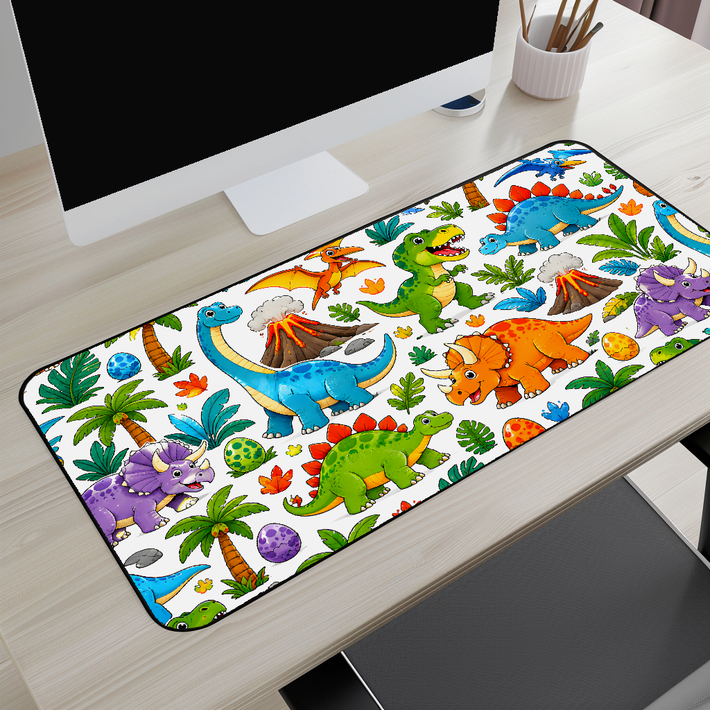 Cartoon Dinosaurs Desk Mat