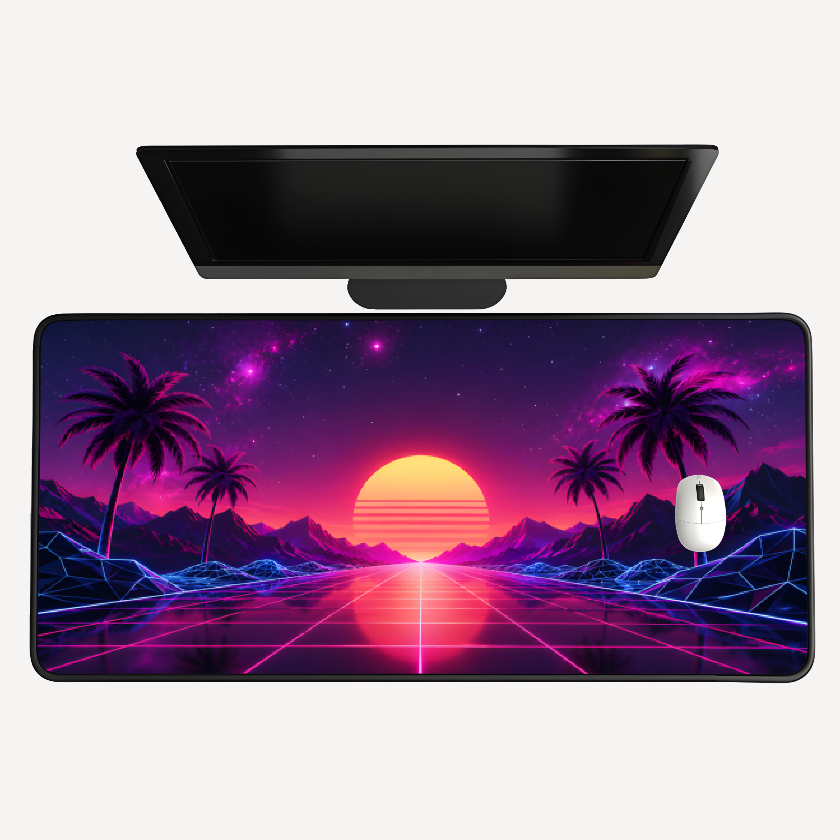 Vaporwave Sunset Desk Mat
