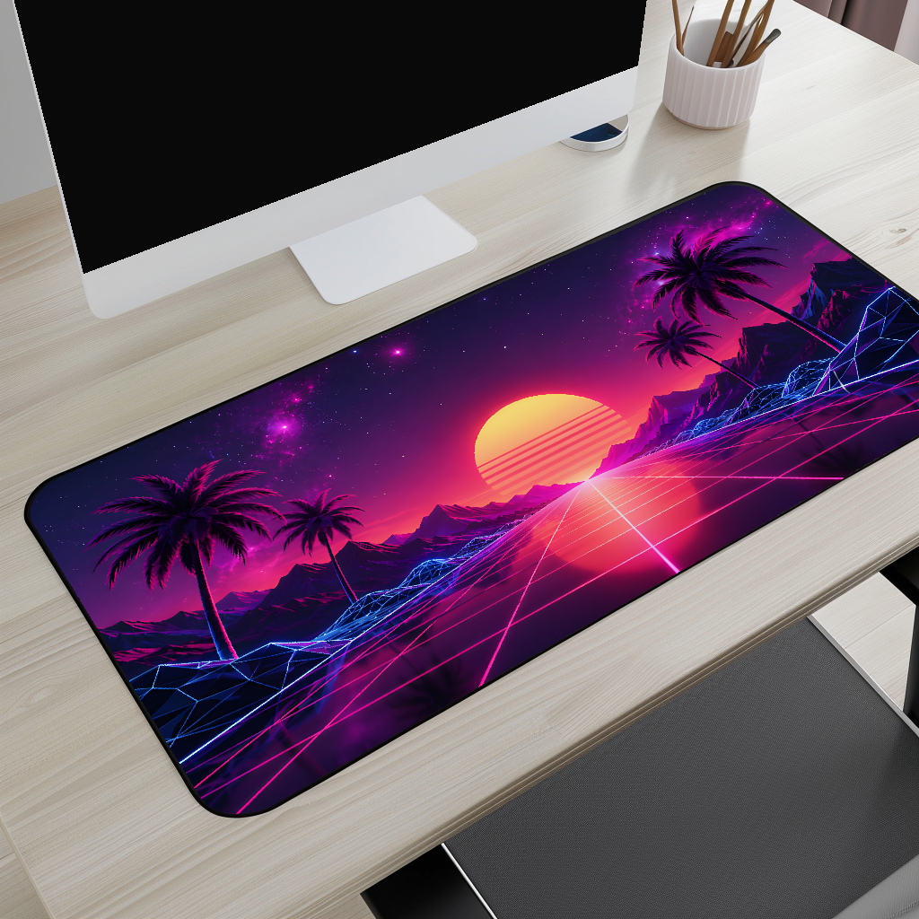 Vaporwave Sunset Desk Mat