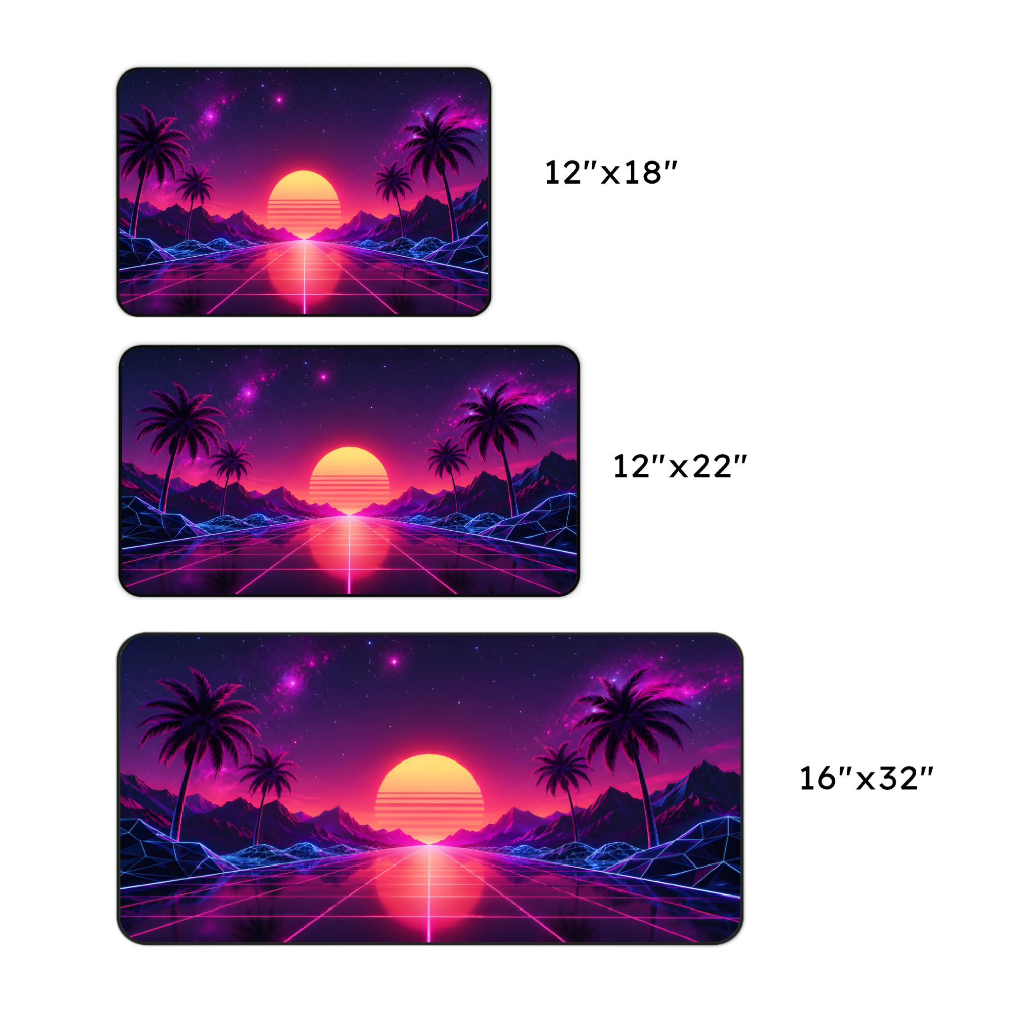 Vaporwave Sunset Desk Mat