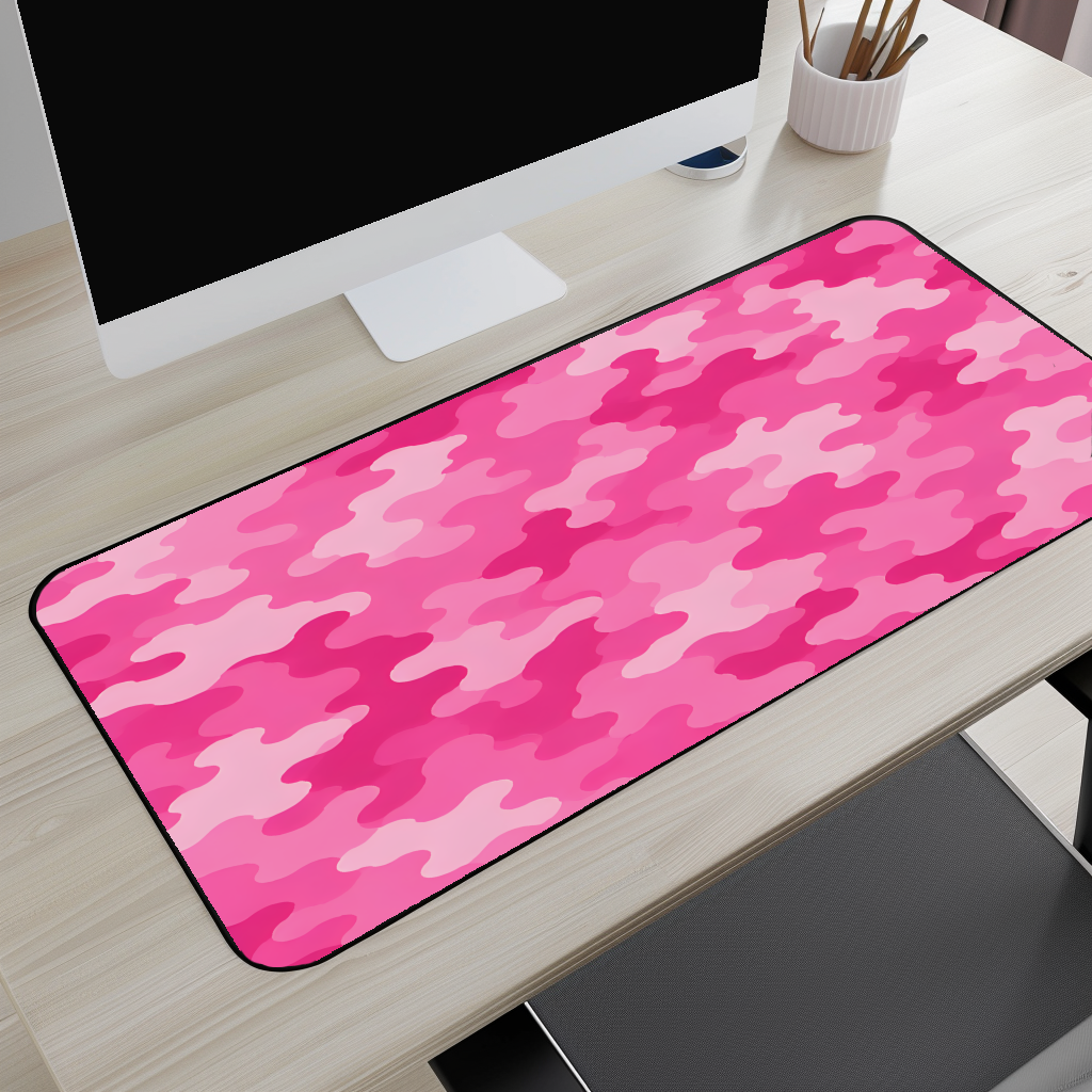 Pink Camo Desk Mat