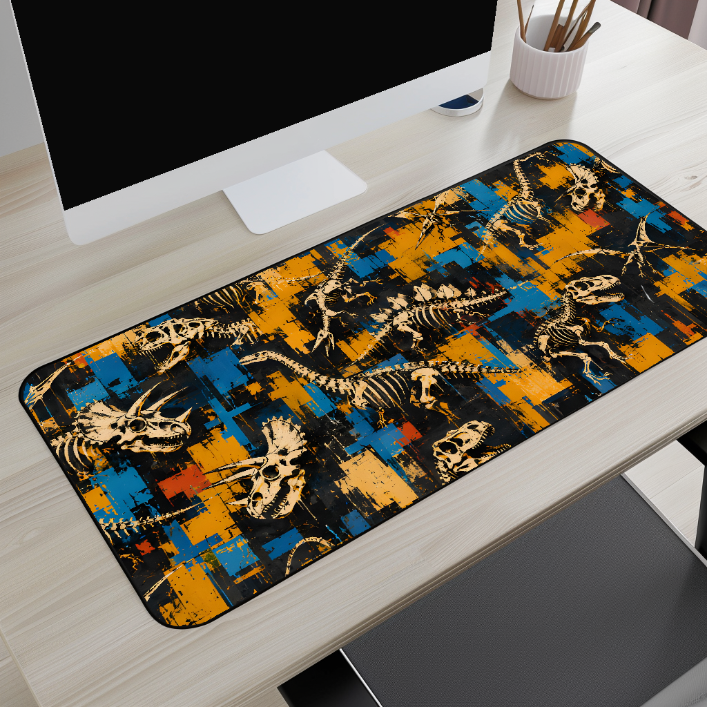 Dino Fossil Desk Mat