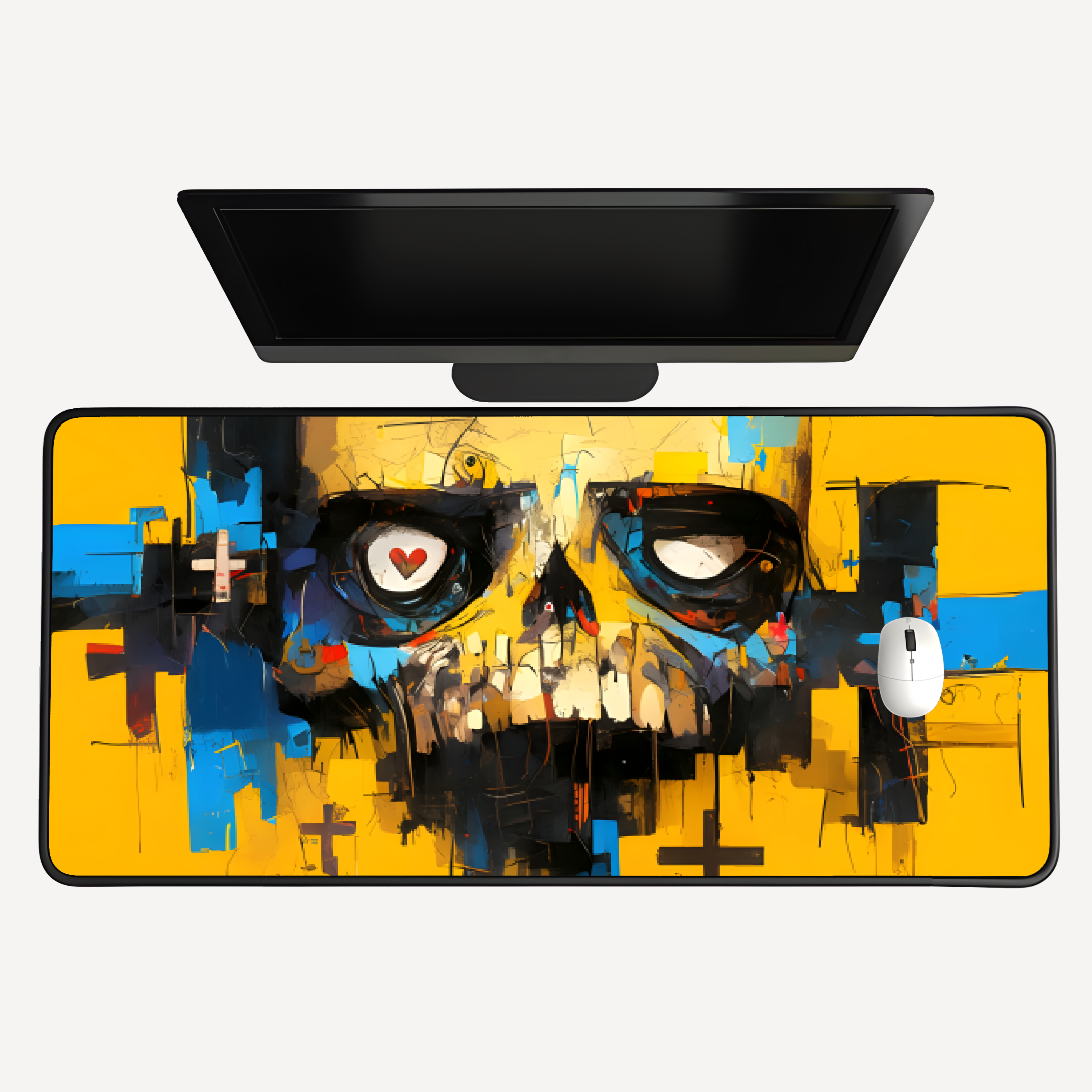 Abstract Skull Desk Mat