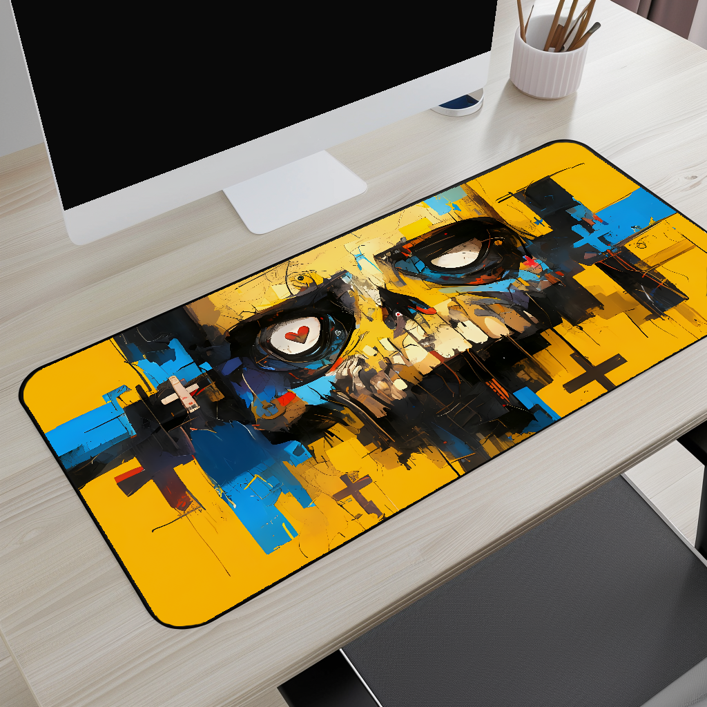 Abstract Skull Desk Mat