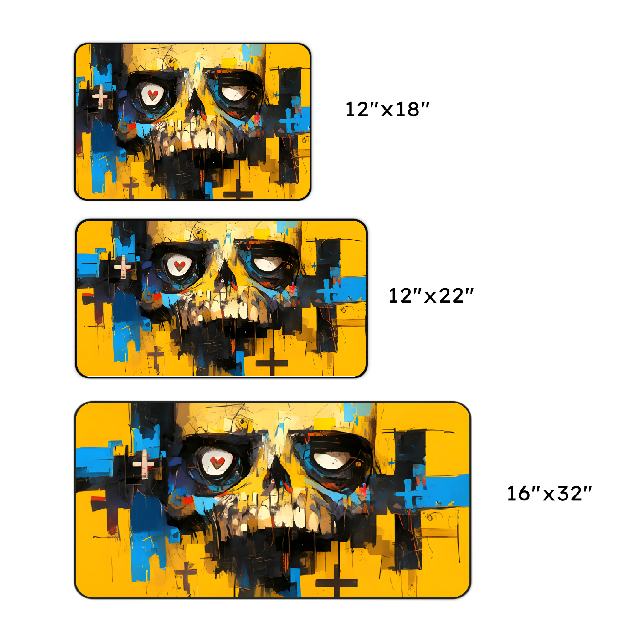 Abstract Skull Desk Mat
