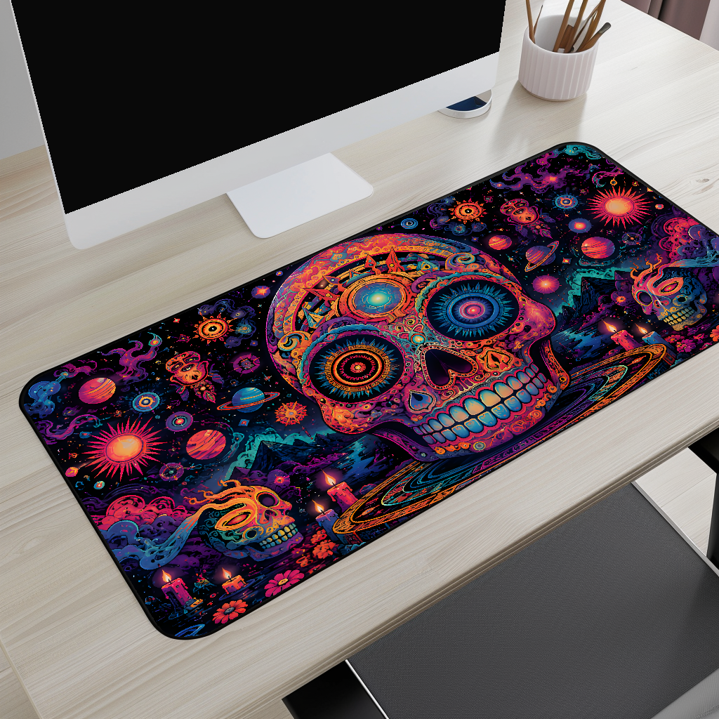 Psychedelic Sugar Skull Desk Mat