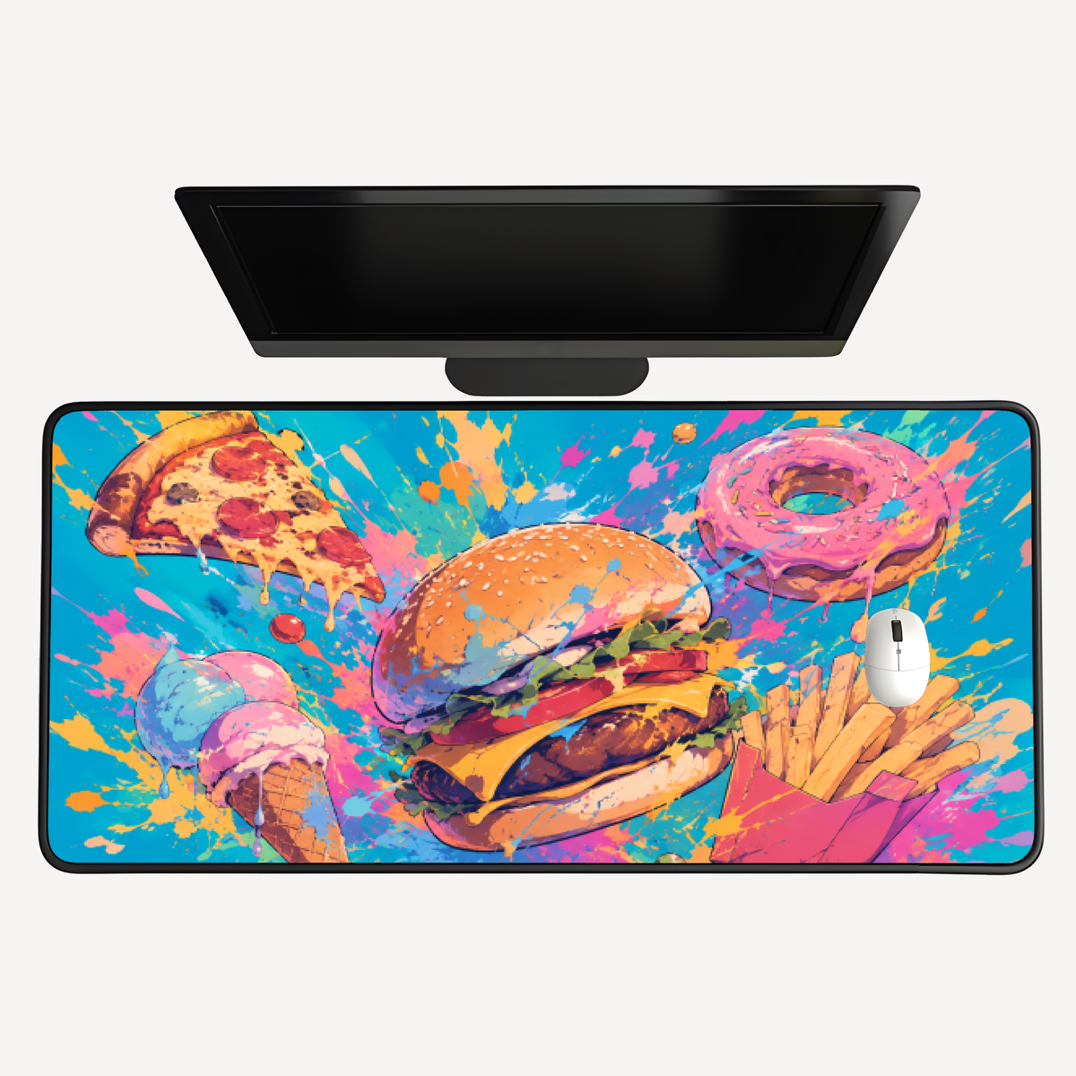 Burger, Fries, Pizza & Donut Desk Mat