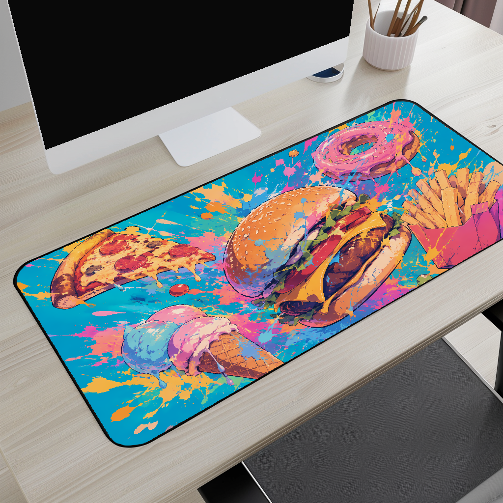 Burger, Fries, Pizza & Donut Desk Mat