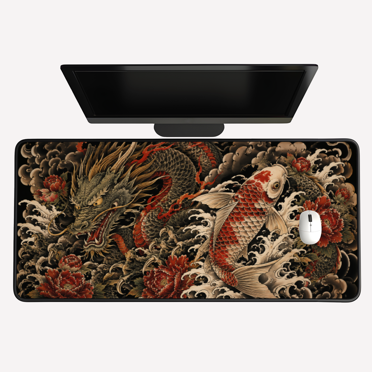 Koi & Dragon Desk Mat