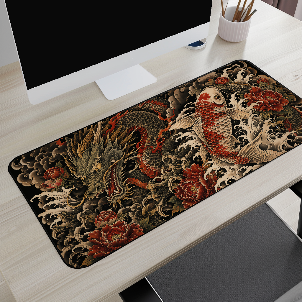 Koi & Dragon Desk Mat