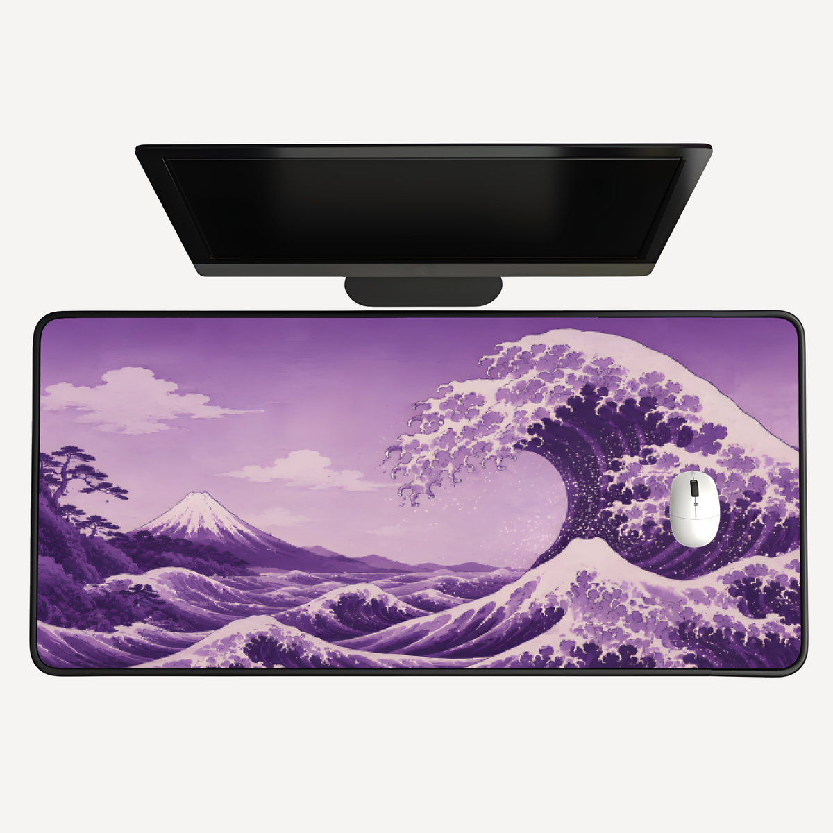 Purple Great Wave Desk Mat