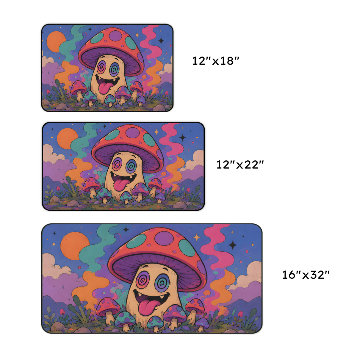 Psychedelic Mushroom Desk Mat