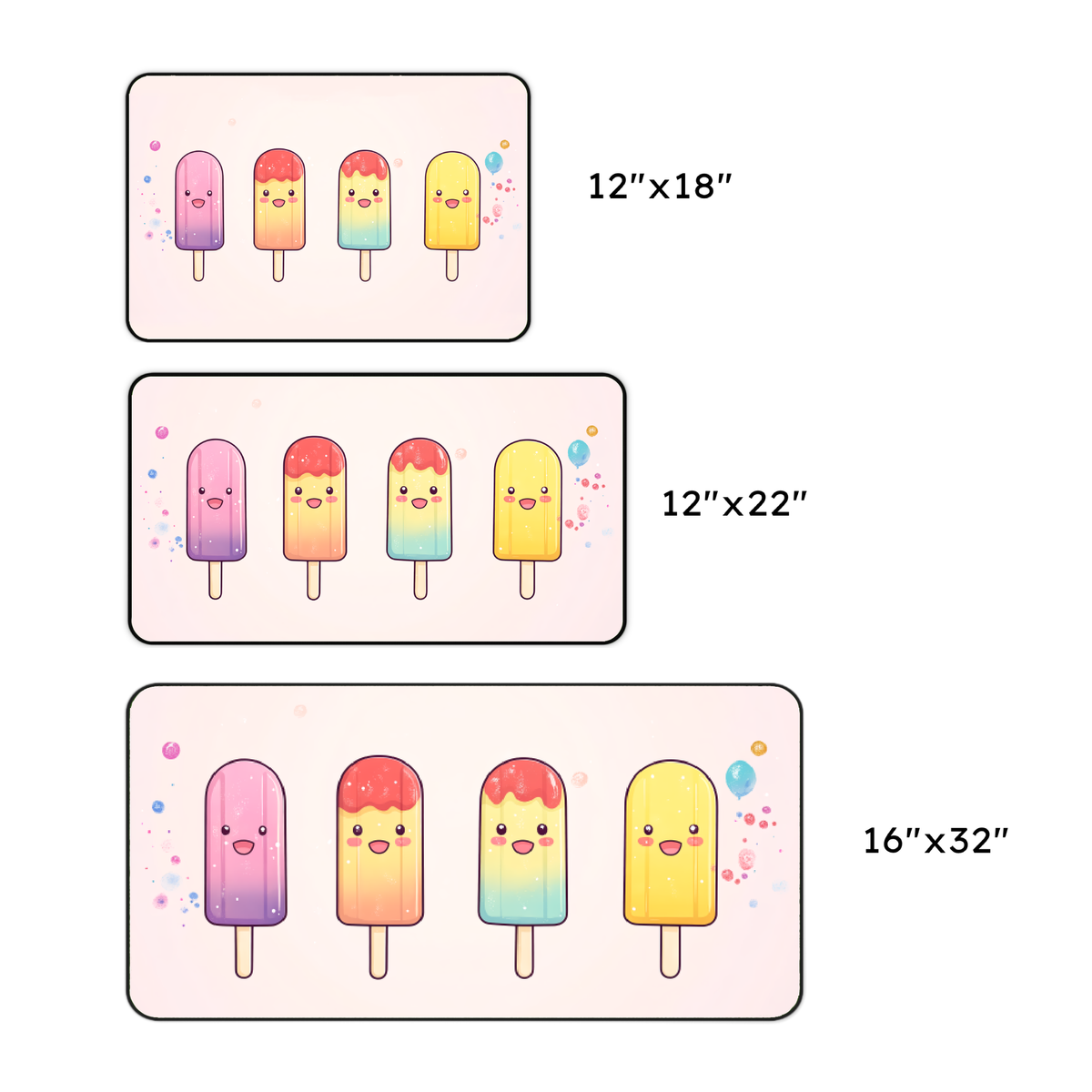 Kawaii Popsicle Desk Mat