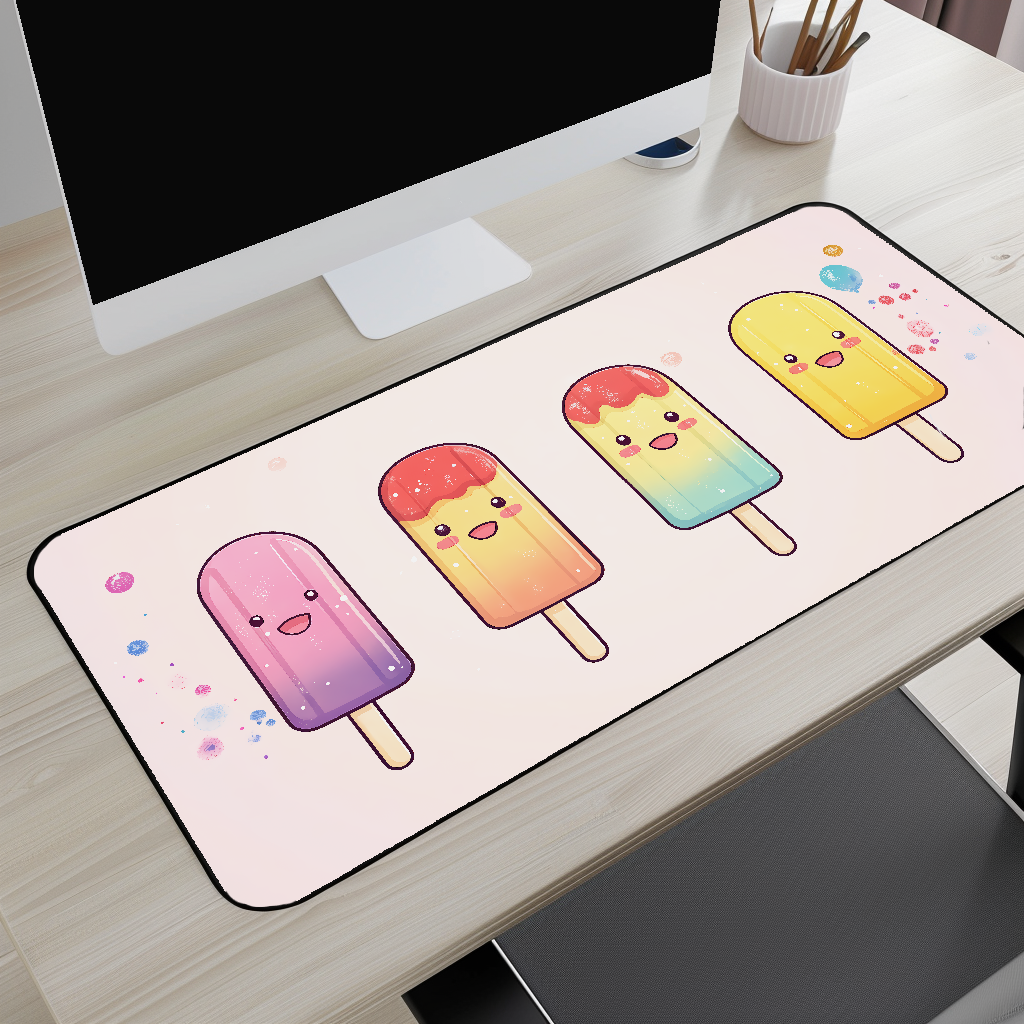 Kawaii Popsicle Desk Mat