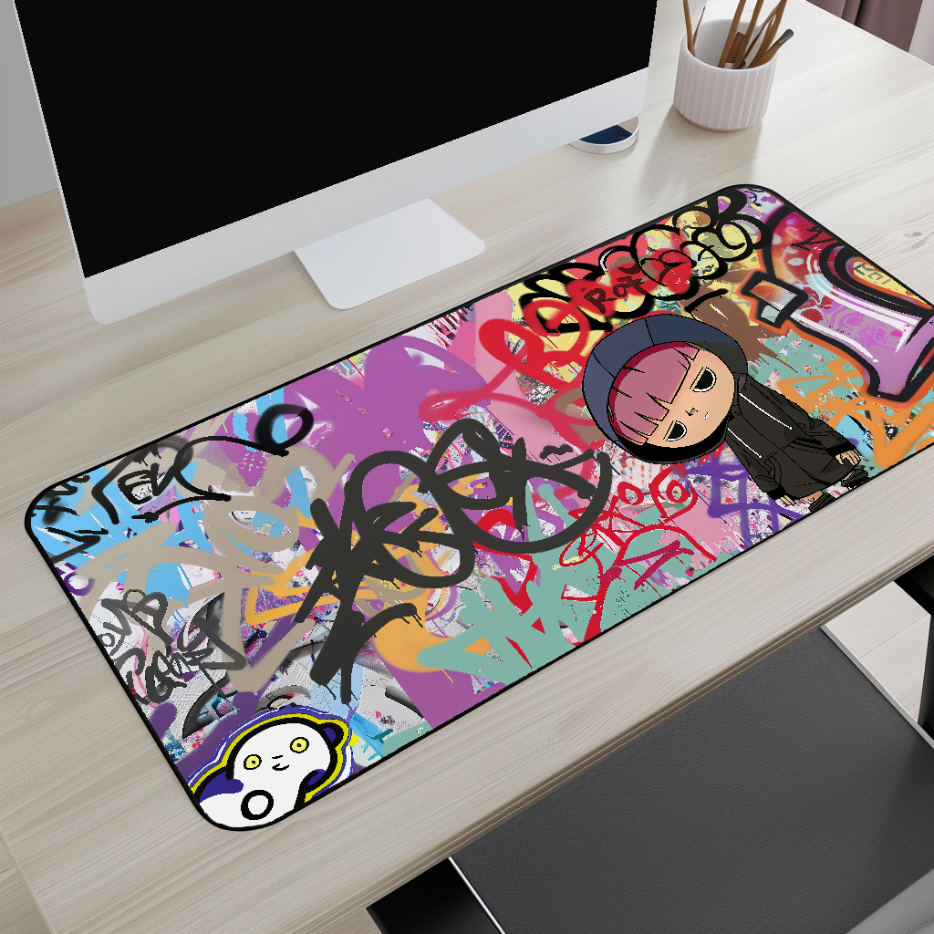 Graffiti Girl Desk Mat