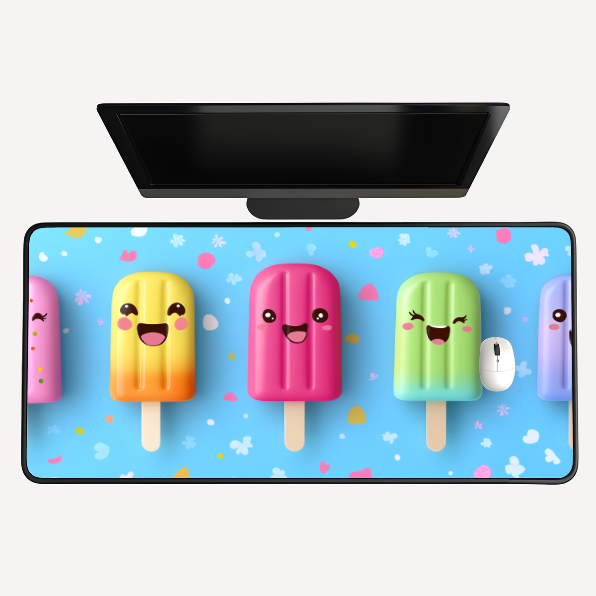 Cute Kawaii Popsicle Desk Mat