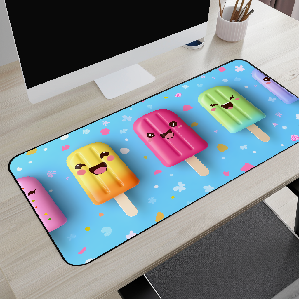 Cute Kawaii Popsicle Desk Mat