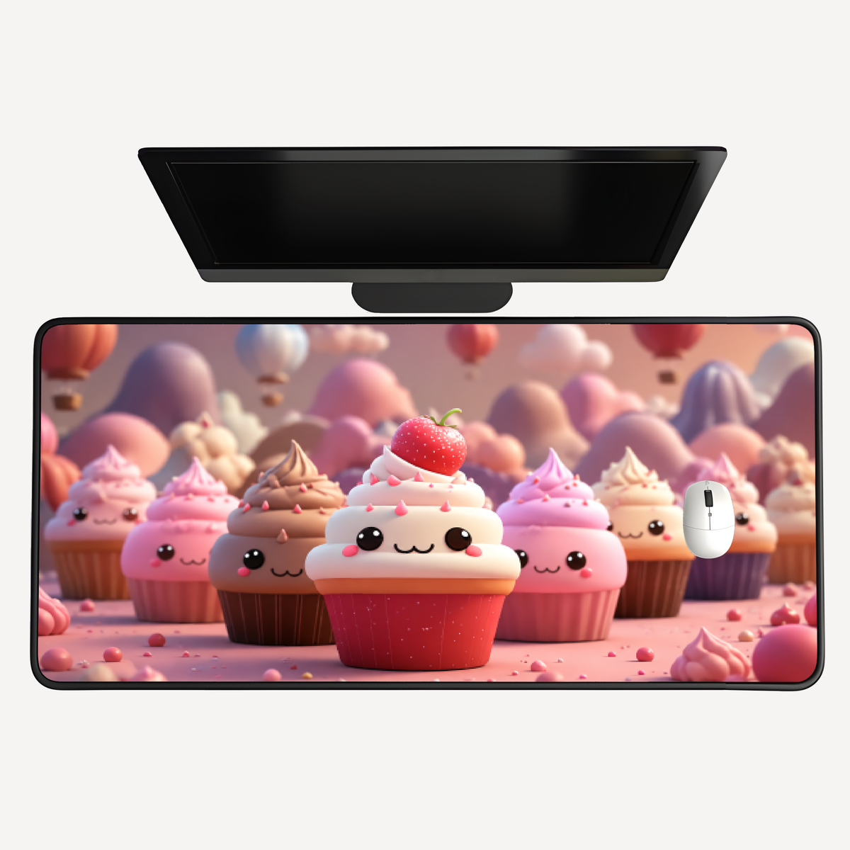 Cute Kawaii Cupcake Desk Mat