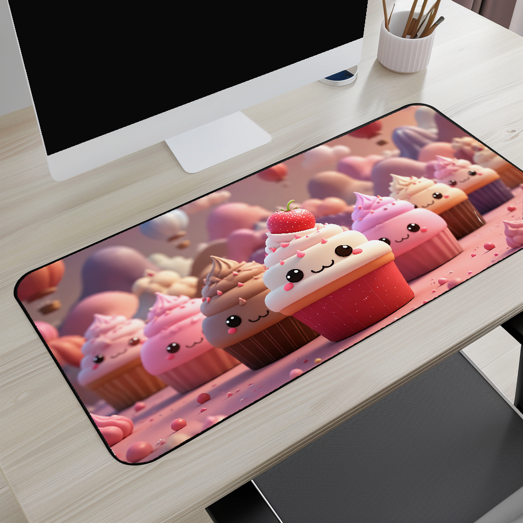 Cute Kawaii Cupcake Desk Mat